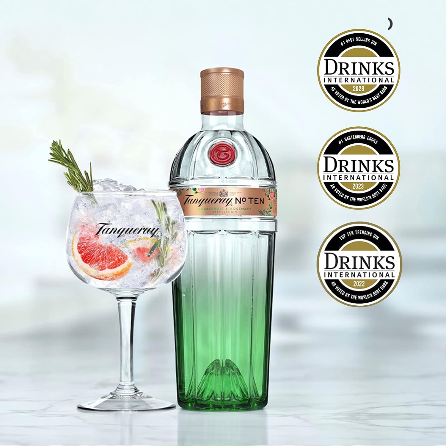 Tanqueray London Dry Gin | aromatischer Gin | 4-fach destilliert auf englischem Boden | 43,1% vol | 1000ml Einzelflasche