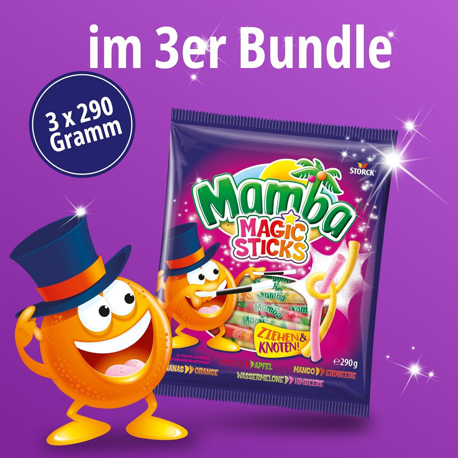 Mamba Beach Mix – 1 x 160g – Fruchtige Kaubonbons mit Mamba Beach Surfer, Mamba Beach Sticks & Mamba Beach Bites – Fruchtgummi Mix einzeln verpackt