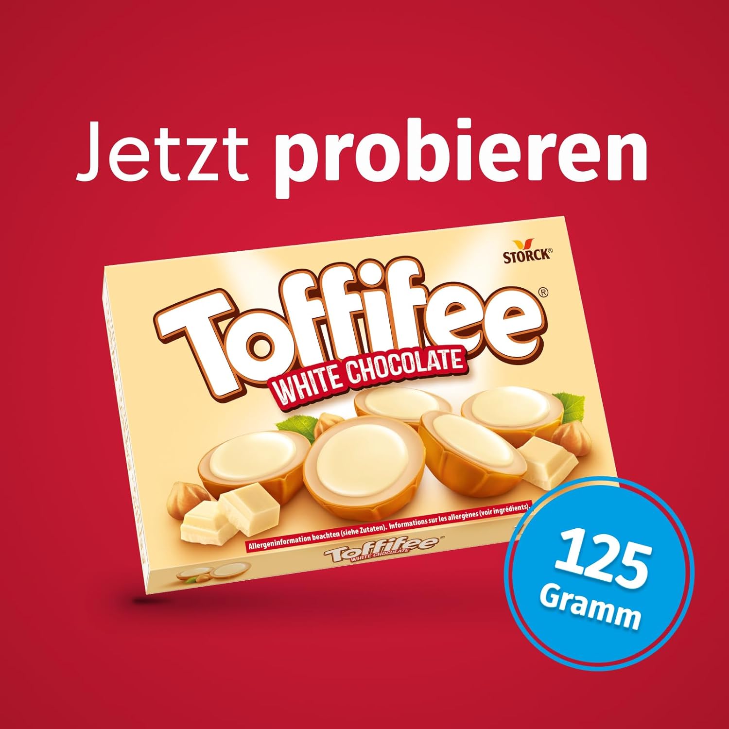 Toffifee White Chocolate – 1 x 125 g – Haselnuss in Karamell mit heller Creme und weißer Schokolade – ideal zum gemeinsamen Naschen und Teilen