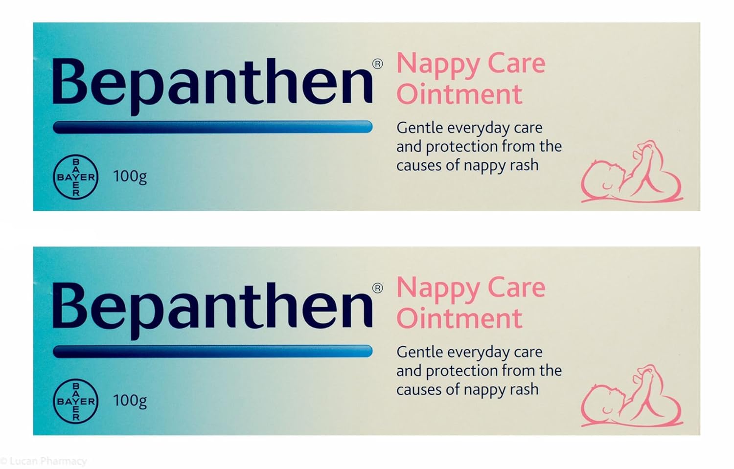Bepanthen 2 x 100g Windelpflegesalbe - hilft bei der natürlichen Erholung der Haut, schützt vor Reizstoffen, spendet der Haut Feuchtigkeit
