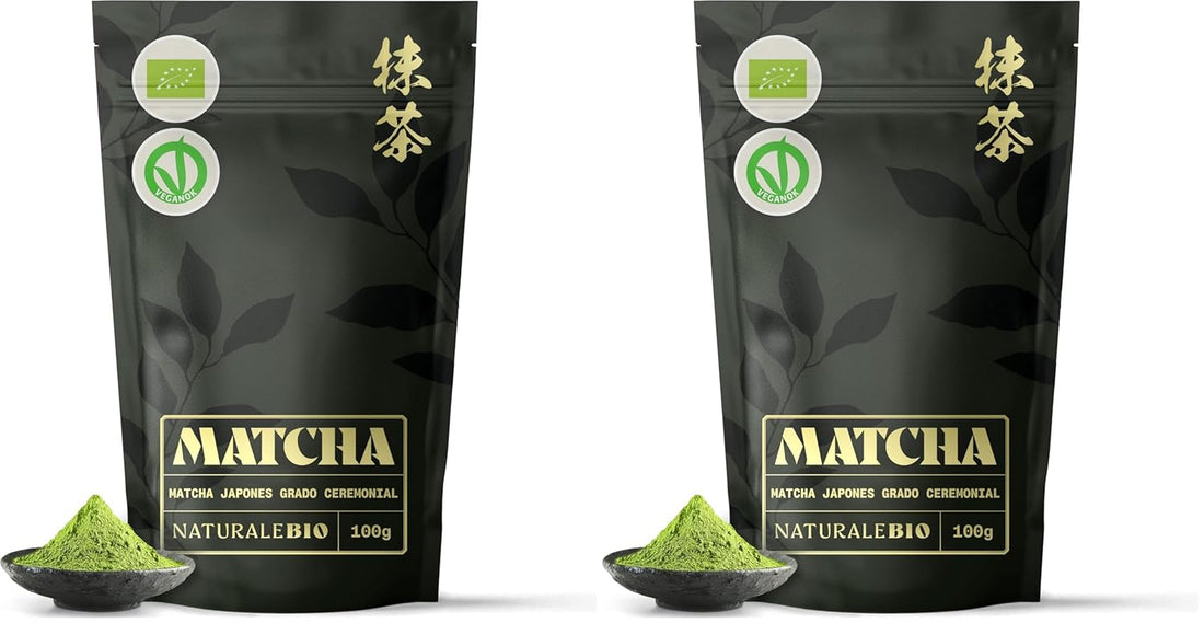 NaturaleBio Matcha Tee Pulver Bio - Premium-Qualität - 100g. Original Green Tea aus Japan. Japanischer ideal zum Trinken. Grüntee für Latte, Smoothies Getränk. Hergestellt in Uji, Kyoto.