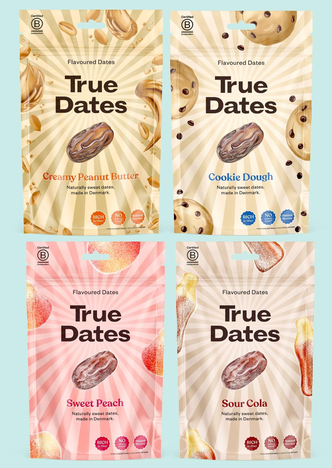 True Dates - Sour Apple | natürlich aromatisierte Datteln | Saurer Apfel-Geschmack | 100 g