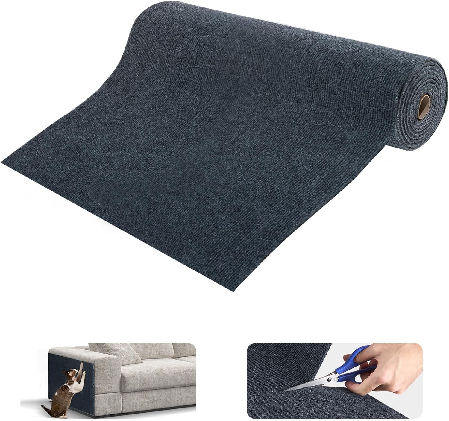 Selbstklebende Kratzschutzmatte für Sofa & Wand, 40x200 cm kratzschutz Sofa Katze - Trimmbarer Schutz gegen Katzenkratzer Couch Schutz von DIY Krallen Katzenteppich