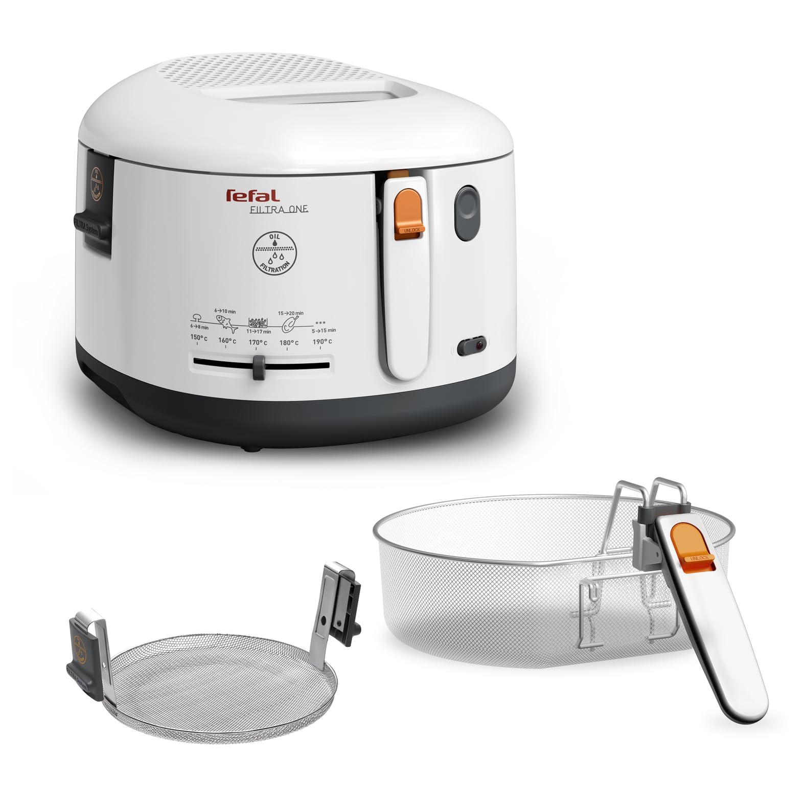 Tefal Oleoclean Pro Fritteuse 3,5L für knusprige Pommes, 2300W Edelstahl Friteuse mit Öl-Filterung, Herausnehmbarer Ölbehälter 1,2kg, Timer & Thermostat, Spülmaschinenfest, Schwarz/Edelstahl