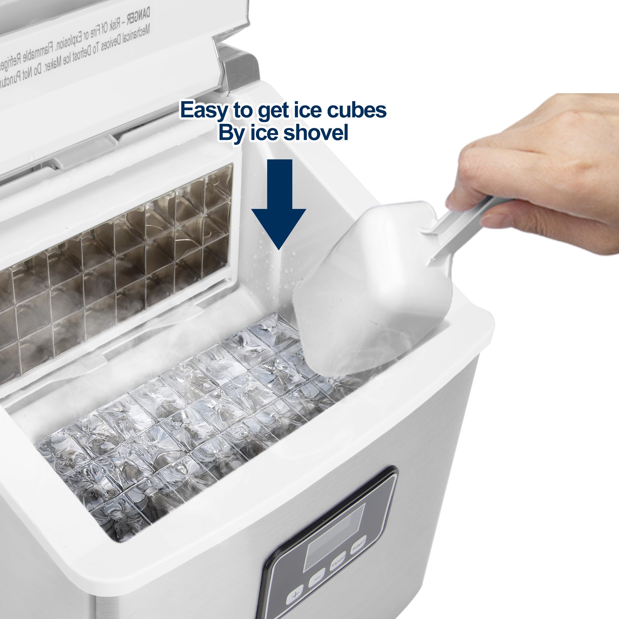 EUHOMY Nugget Ice Maker Countertop, Ready in 7 Mins, 35Lbs/24H Pebble Ice Maker Machine, Self-Cleaning Countertop Sonic Ice Makers with Ice Scoop&Basket, Pellet Ice Maker for Home, Stainless Steel