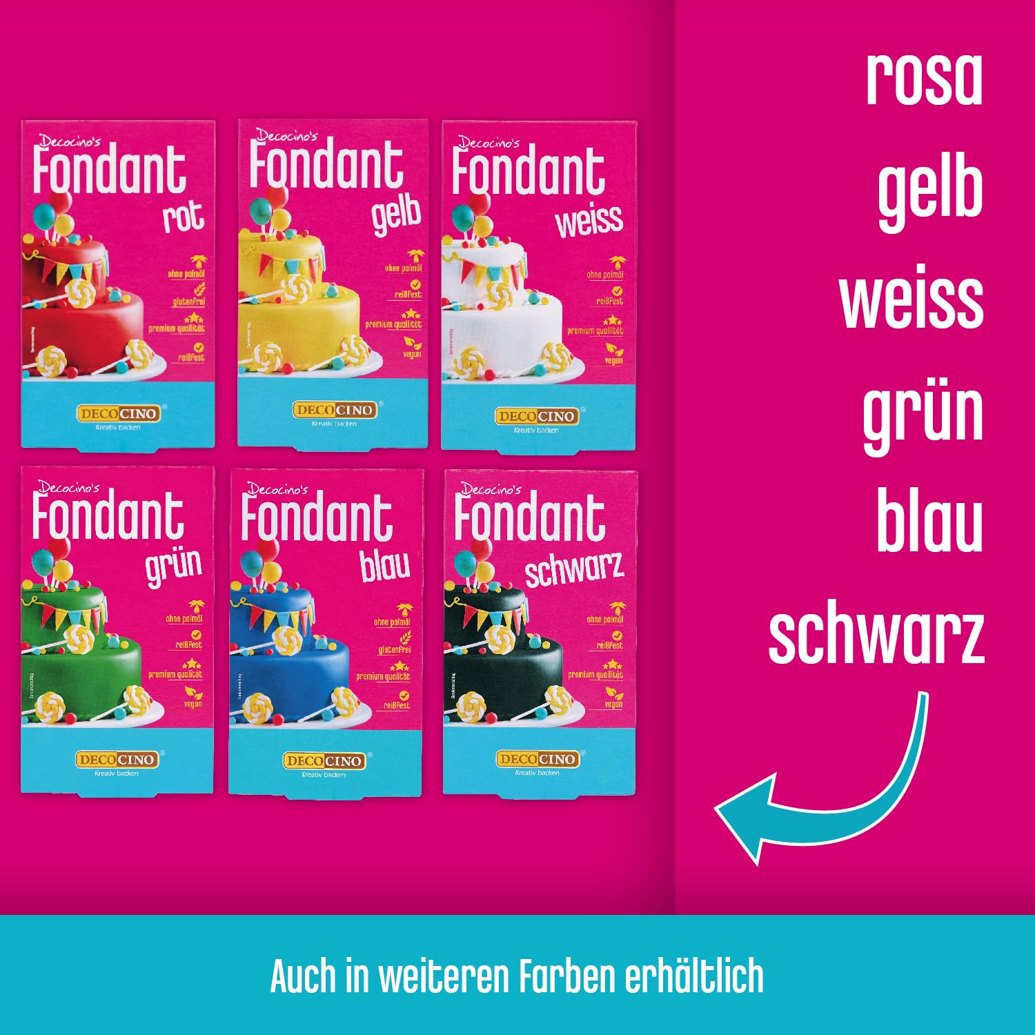 Decocino Fondant, Weiss, 250 g (1er Pack)
