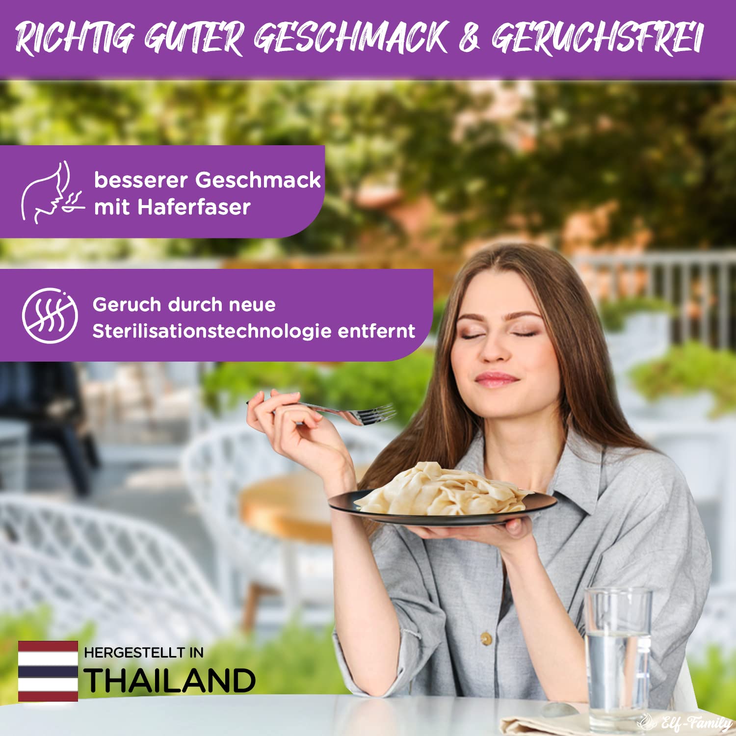 Premium Konjak Nudeln aus Thailand Vegan Glutenfrei-240gx 6er Box(12 pack), Elf-Family Shirataki Nudeln Instant Nudeln Pasta/Keto/Low Carb/Kalorienarme/Zuckerfrei -Spaghetti & Fettuccine
