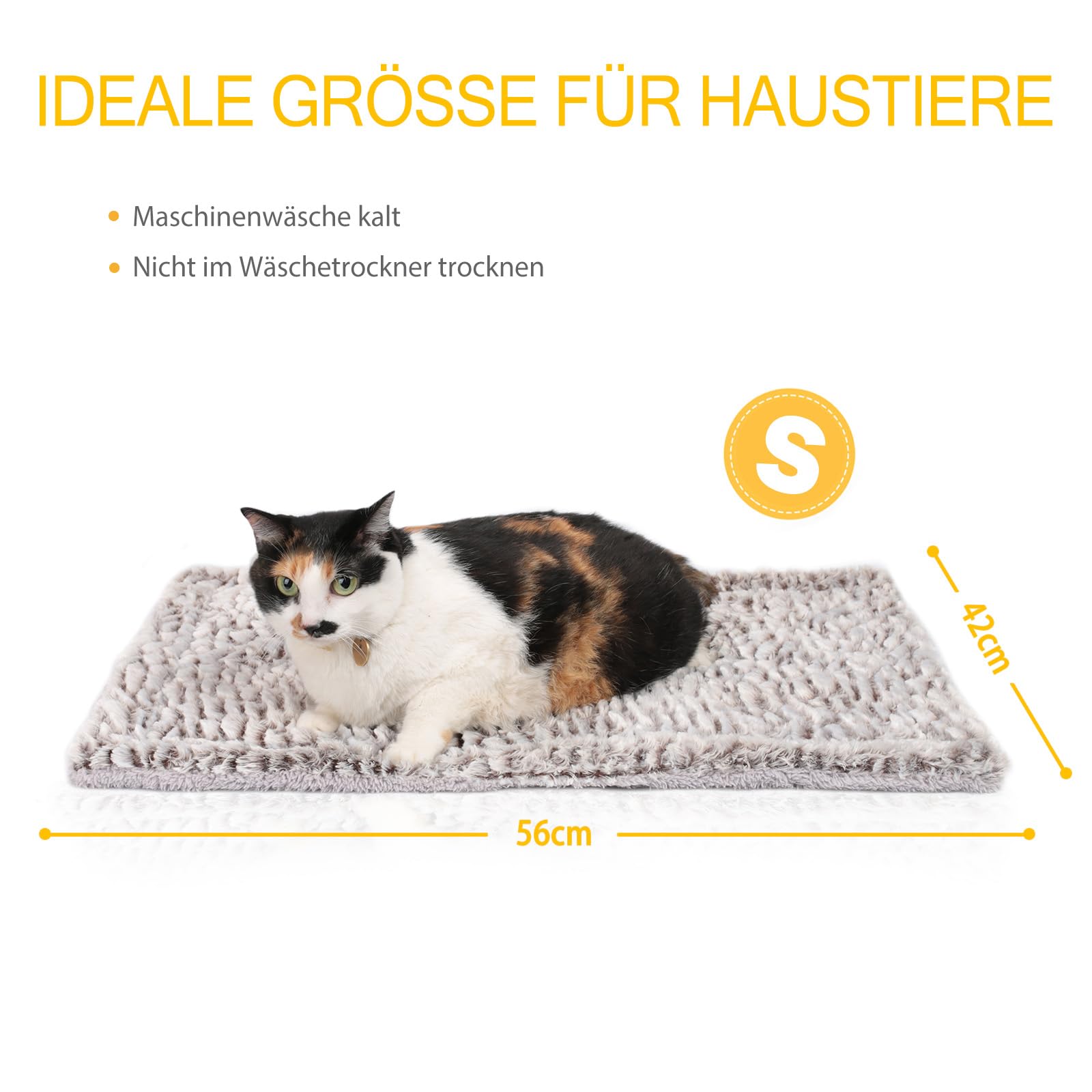 Mora Pets Fensterliege Fensterbrett für Katzen, Selbstwärmend Katzenbett Fensterbank, Flauschig & Weich, Katzenliege für Fenster Wendbar - Doppelter Komfort, 90 x 28 cm
