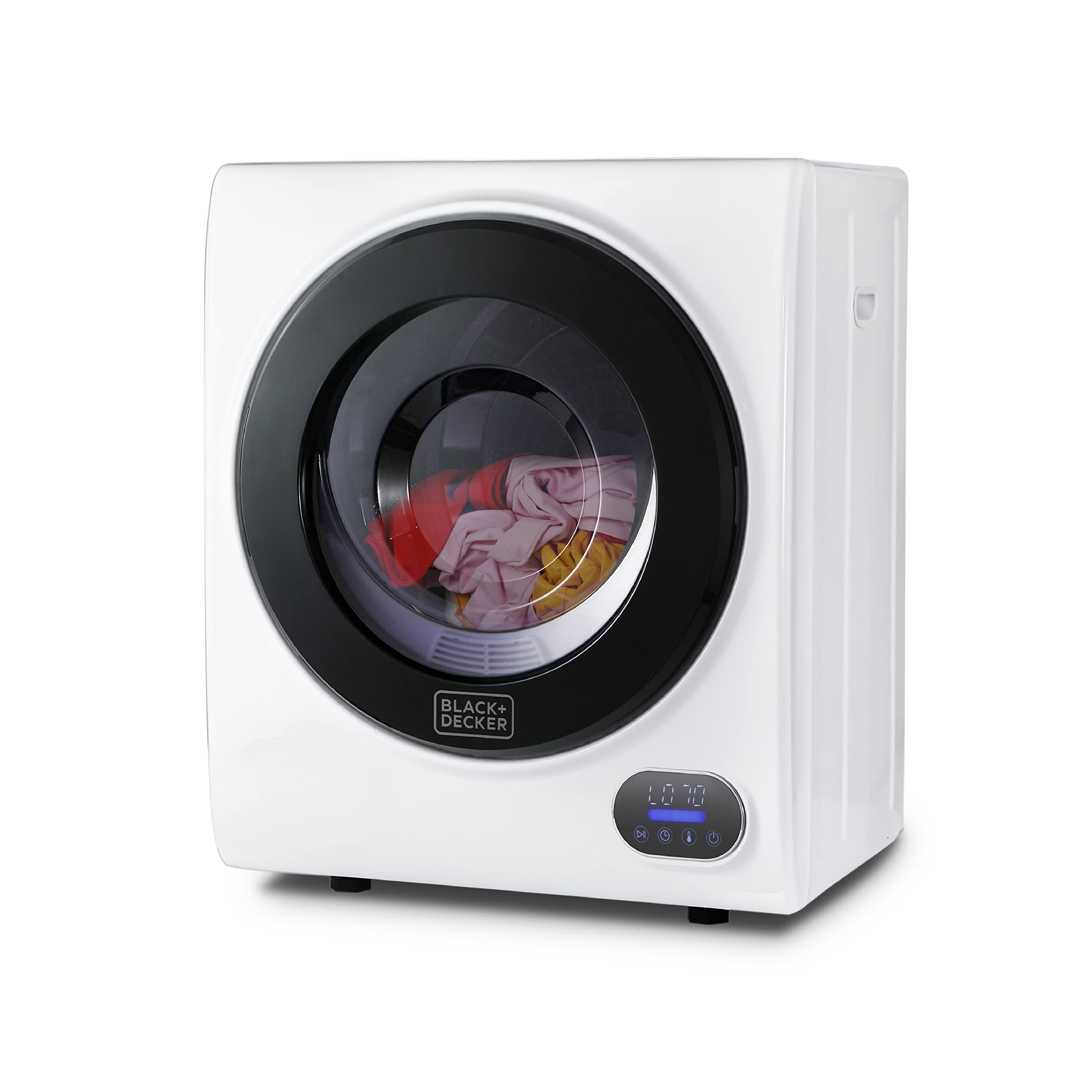 BLACK+DECKER BCED37 Compact Dryer for Standard Wall Outlet, Small, 4 Modes, Load Volume 13.2 lbs., White