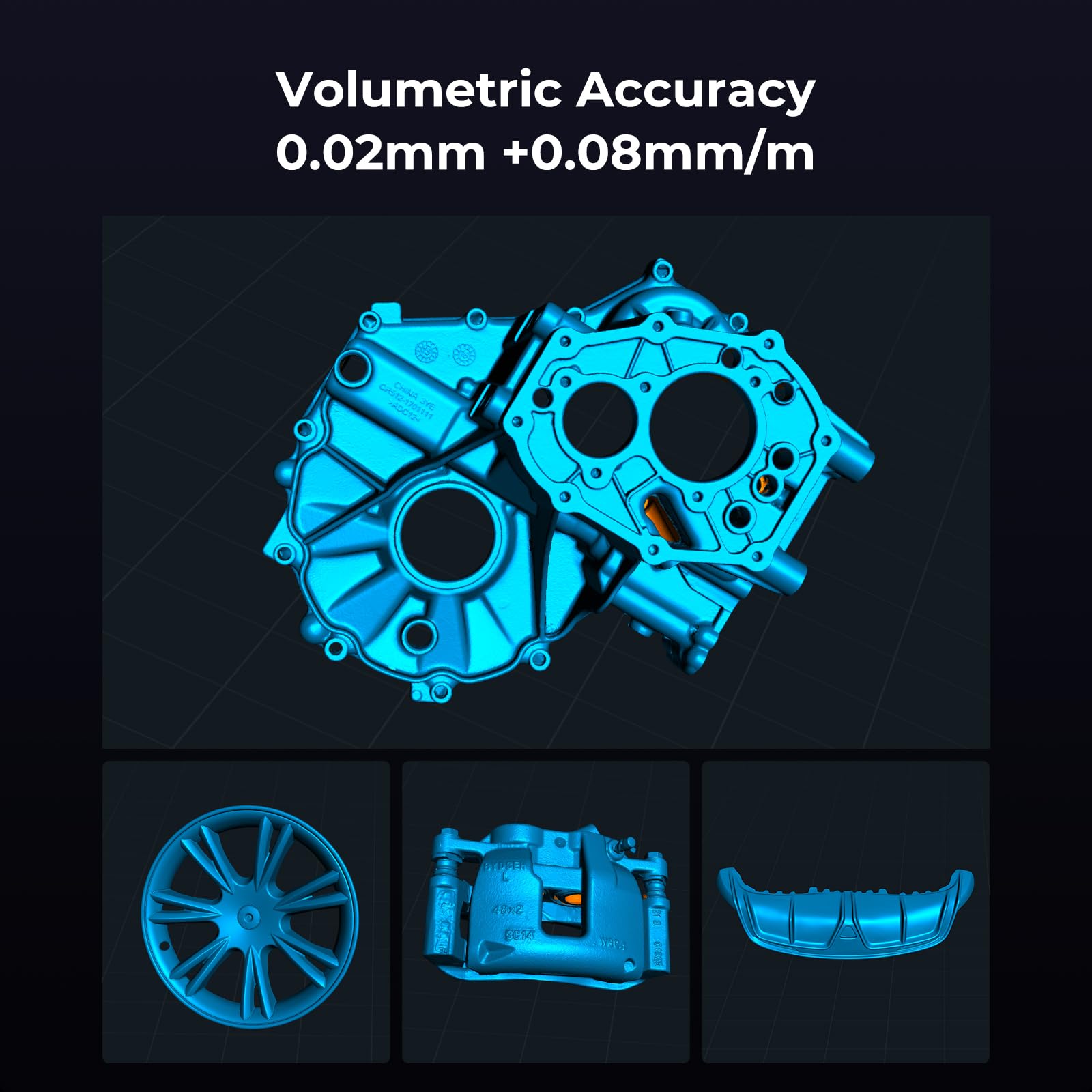 Creality 3D Scanner Otter Lite Basic, Handheld Scanner with 0.05mm Accuracy, Anti-Shake Tracking, Up to 30FPS Scanning Speed Support 20-2000mm Objects for Windows Mac iPhone Android