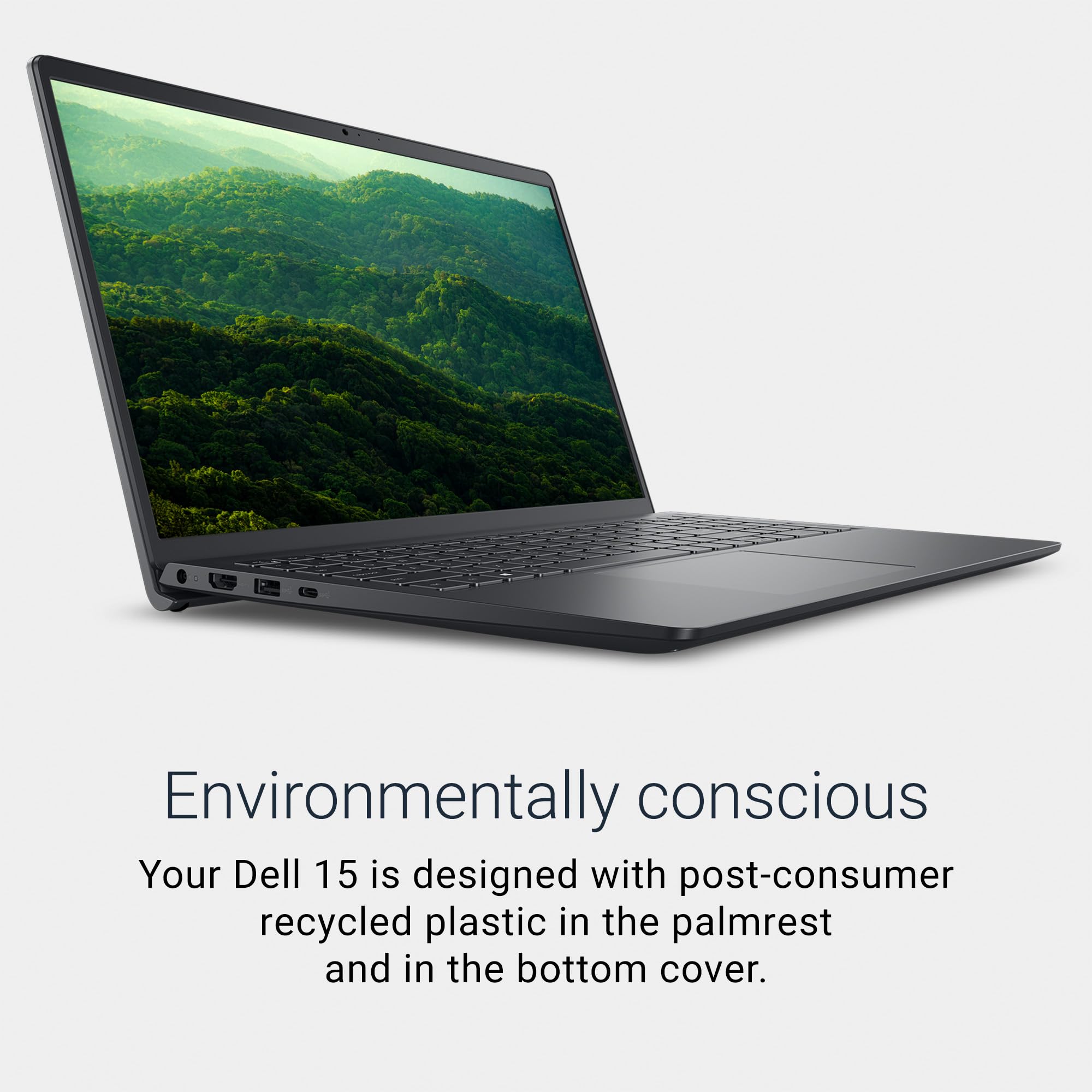 Dell 15 Laptop DC15250-15.6-inch FHD 120Hz Display, Intel Core 3 Processor 100U, 8GB DDR4 RAM, 512GB SSD, Intel UHD Graphics, Windows 11 Home, Onsite Service - Carbon Black