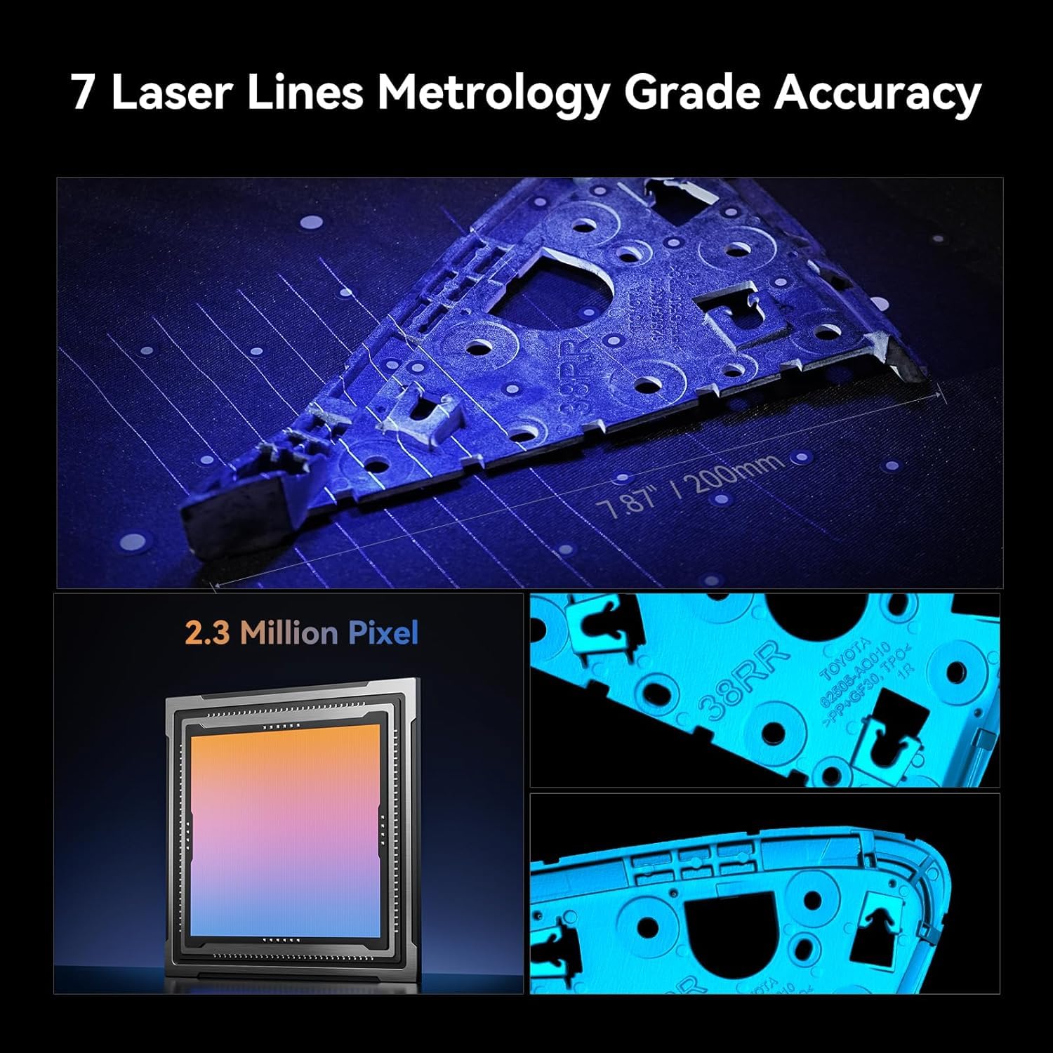 Creality 3D Scanner CR-Scan Ferret Pro for 3D Printing, Upgrade Handheld Scanner with Wireless Scanning Anti-Shake Tracking, Fast Full-Color Scan, 0.1mm Accuracy for iOS/Android Phone PC Win 10/11