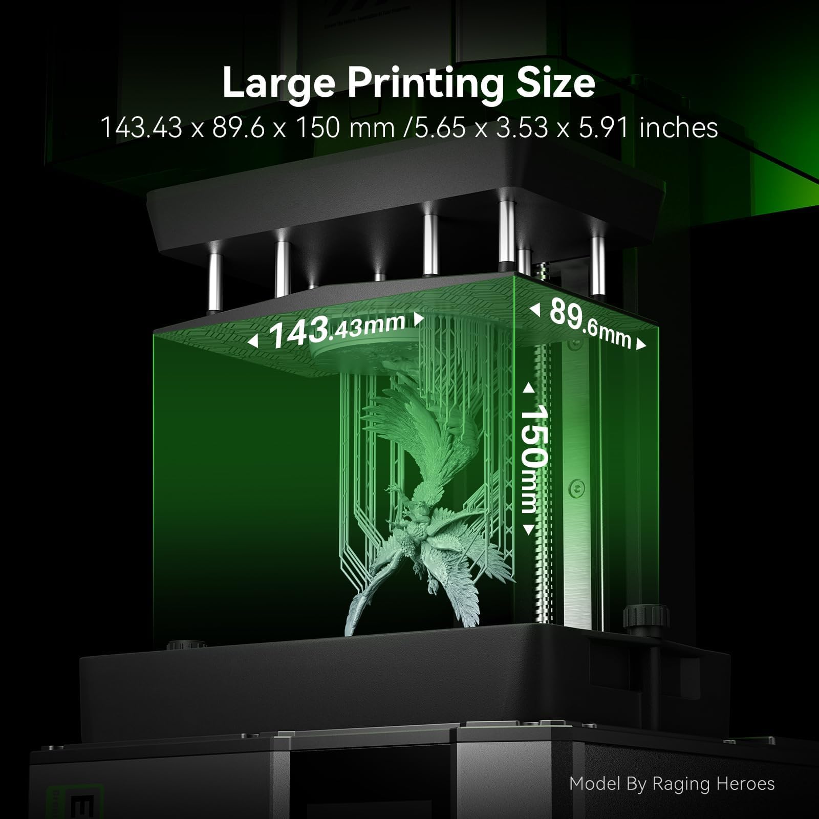 ELEGOO Mars 5 Ultra Resin 3D Printer with 7" 9K Mono LCD, 150mm/h High Speed Printing, Smart Automatic Leveling, Intelligent Detection, WiFi-Transfer, Printing Size of 6.04 × 3.06 × 6.49 inch