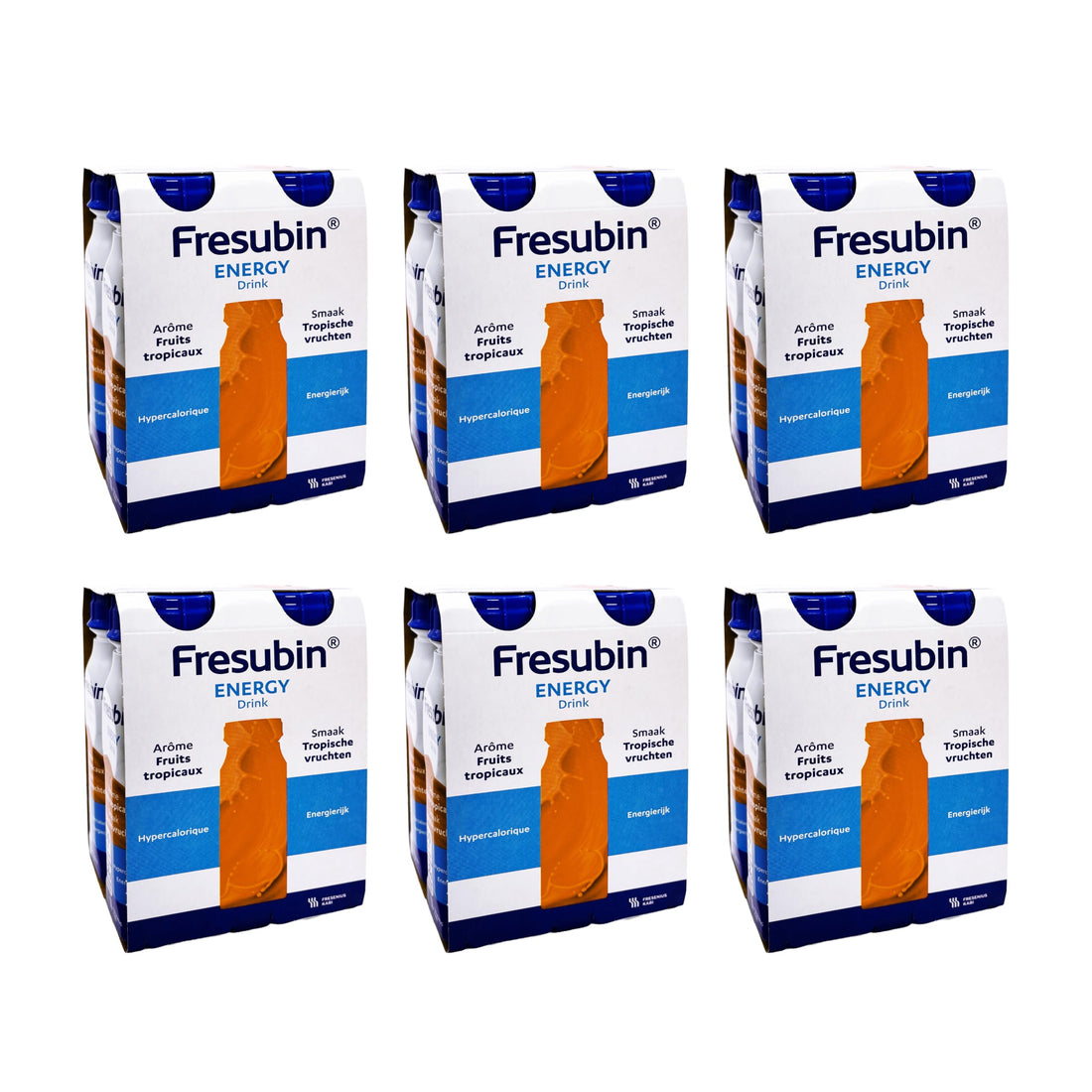 Fresubin Energy Drink - Mischkarton Hochkalorische Trinknahrung von Fresenius Kabi in 6 Geschmacksrichtungen, 300 kcal pro Flasche (200 ml (24er Pack), Mischkarton)