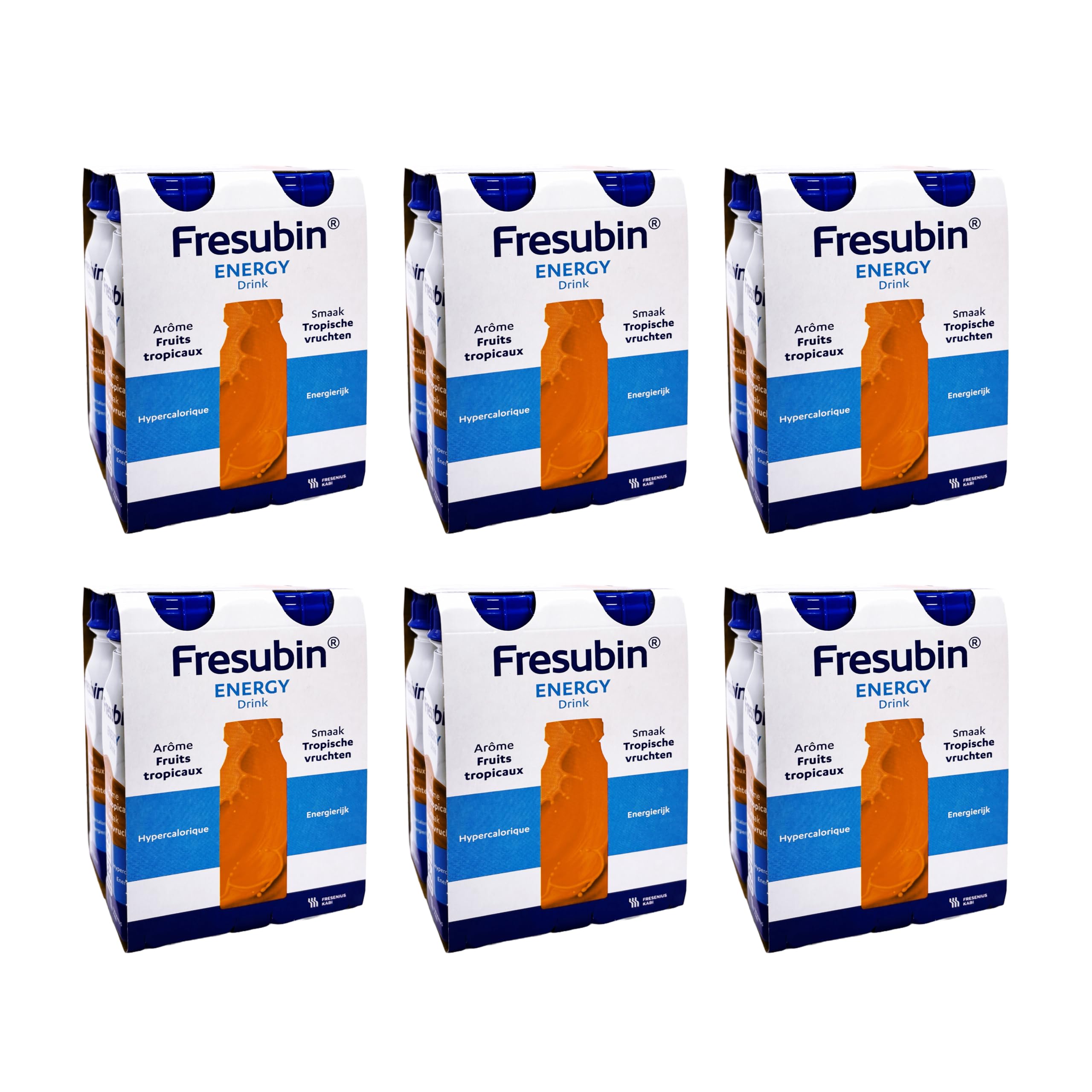 Fresubin Energy Drink - Mischkarton Hochkalorische Trinknahrung von Fresenius Kabi in 6 Geschmacksrichtungen, 300 kcal pro Flasche (200 ml (24er Pack), Mischkarton)