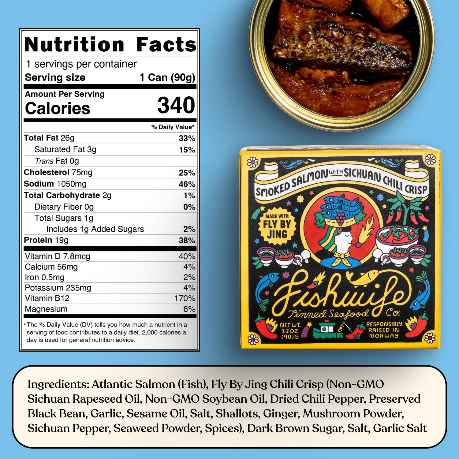 Fishwife Smoky Trio 3-Pack (Smoked Rainbow Trout, Smoked Salmon, Smoked Mackerel) | Gluten-Free, High Protein, Omega-3s | Hand-Packed