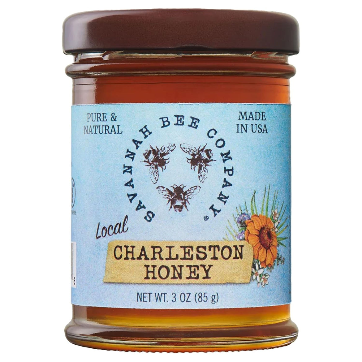 Savannah Bee Company Hot Honey Gluten Free and 100% Pure Honey Infused with Sweet Wildflower- Heat from Wildflower and Habanero Peppers 12 oz Squeeze Bottle