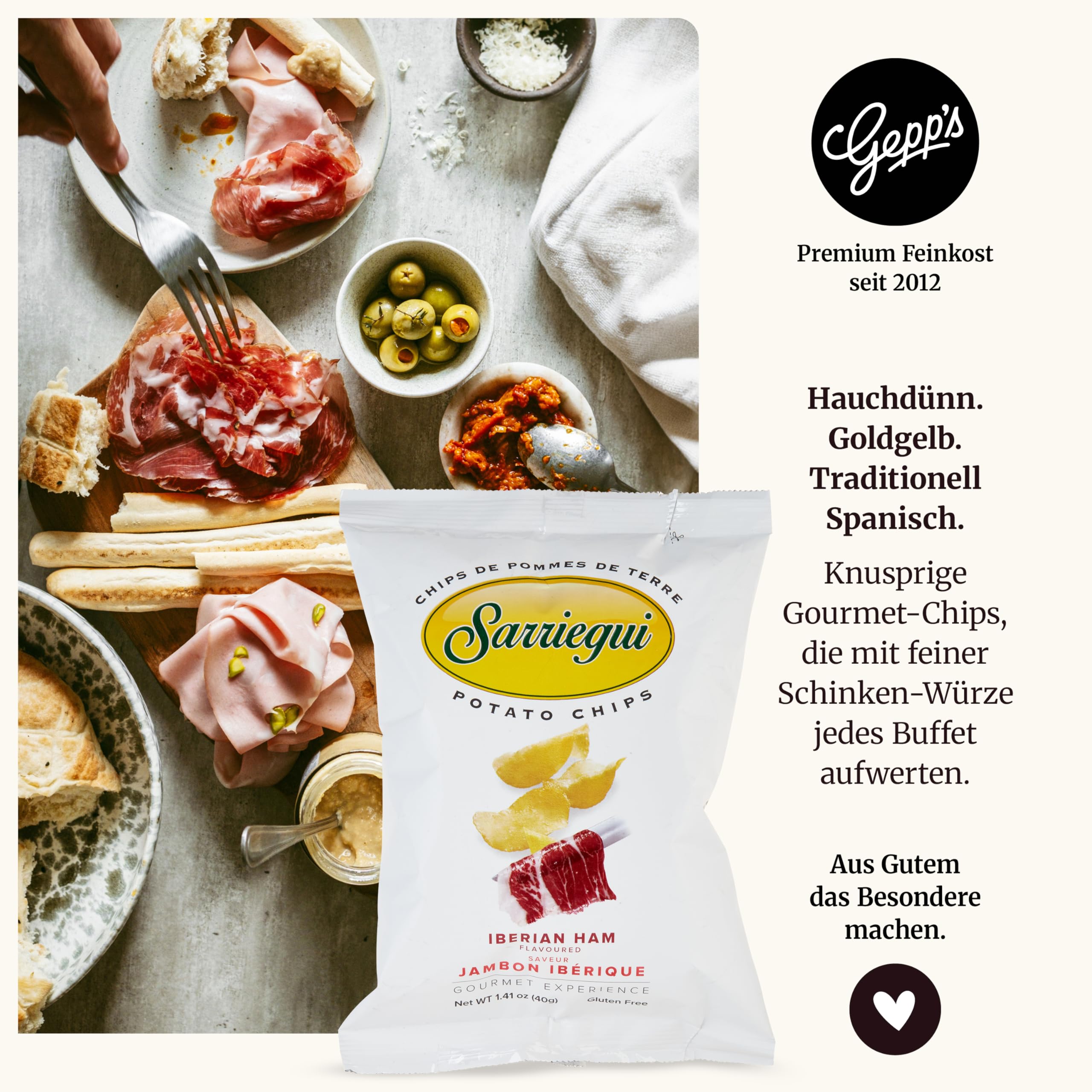 Gepp’s Feinkost Herrenhandtasche I Lustiges Männergeschenk gefüllt mit Delikatessen wie Knoblauch-Chili-Sauce, Edelkräuter-Olivenöl, Texas BBQ Rub I Geschenkidee für Männer