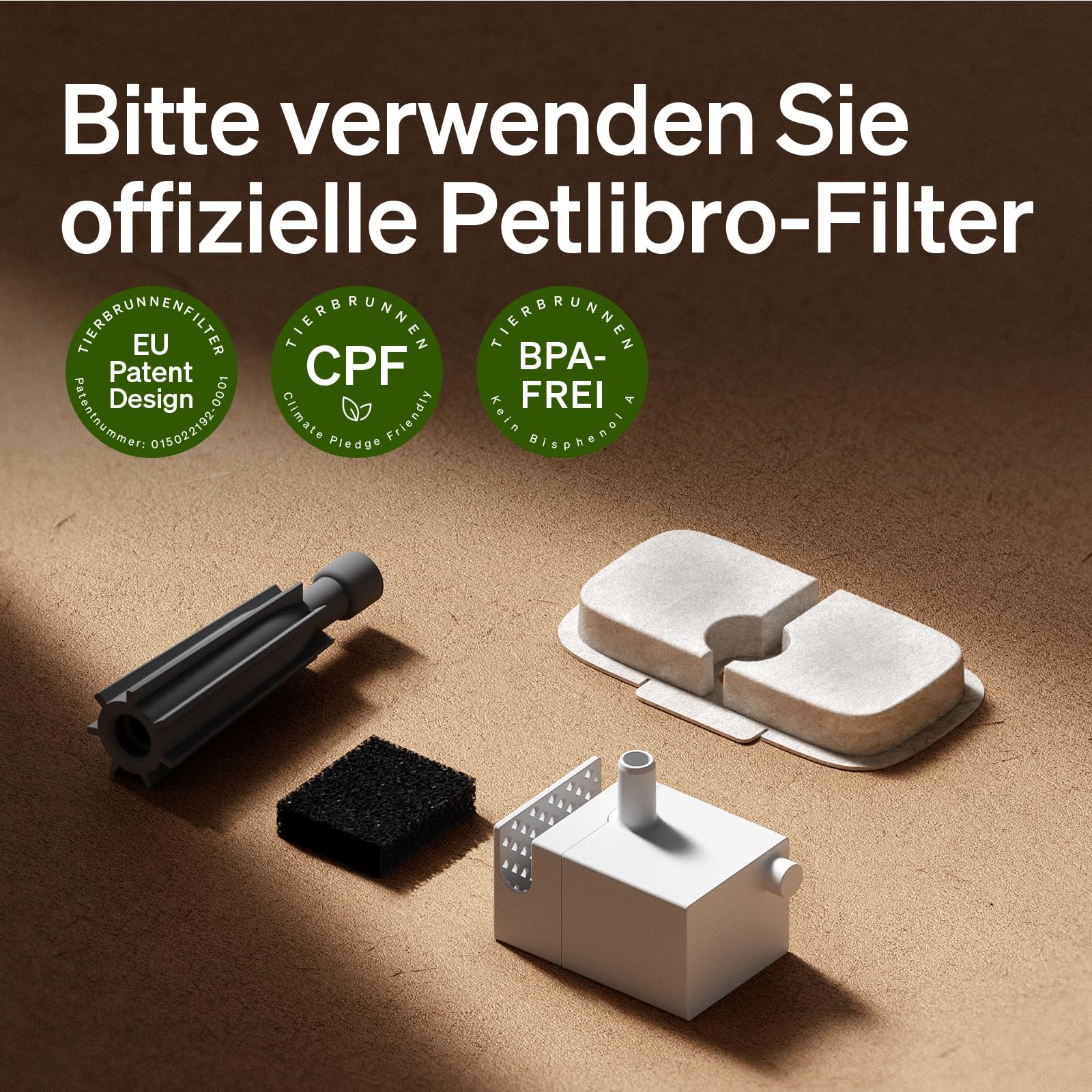 PETLIBRO Filter Katzenbrunnen 8er Pack für Dockstream Trinkbrunnen für Katze PLWF005, PLWF115, PLWF105, PLWF305, 4-Monats-Set Ersatzfilter für Katzentrinkbrunnen
