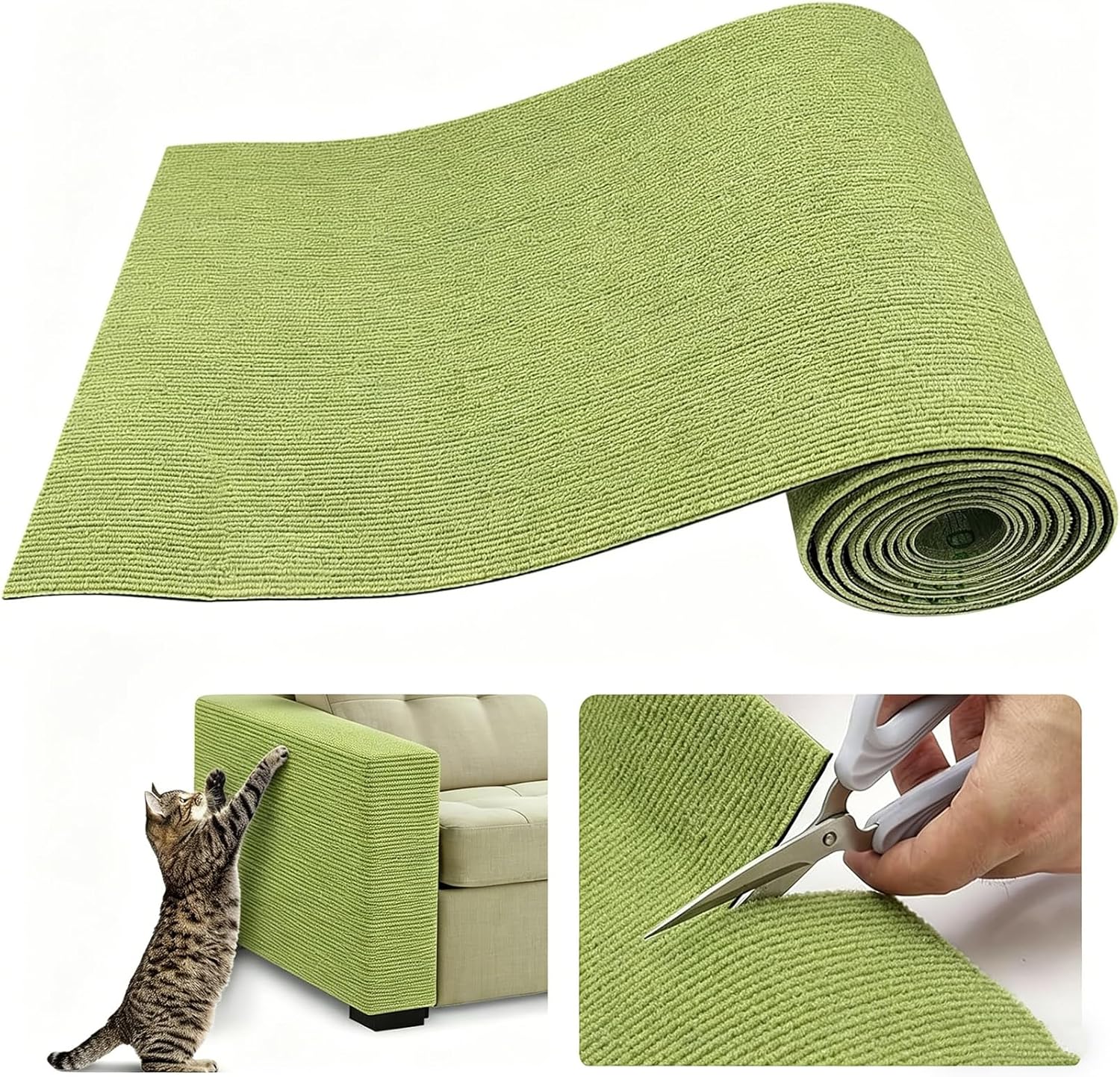 Selbstklebende Kratzschutzmatte für Sofa & Wand, 40x200 cm kratzschutz Sofa Katze - Trimmbarer Schutz gegen Katzenkratzer Couch Schutz von DIY Krallen Katzenteppich