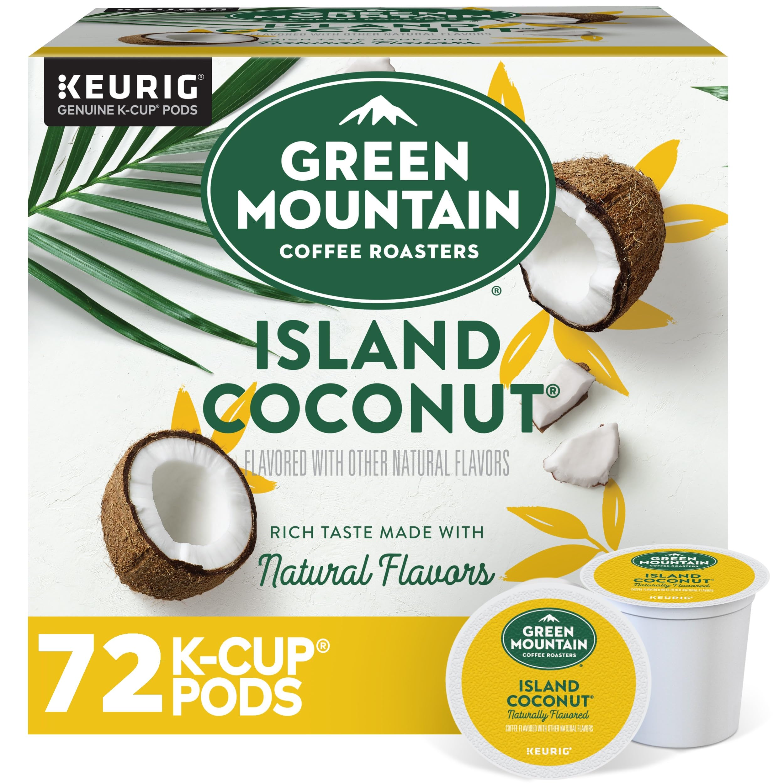 Green Mountain Coffee Roasters Caramel Vanilla Cream Keurig Single-Serve K-Cup pods, Light Roast Coffee, 72 Count