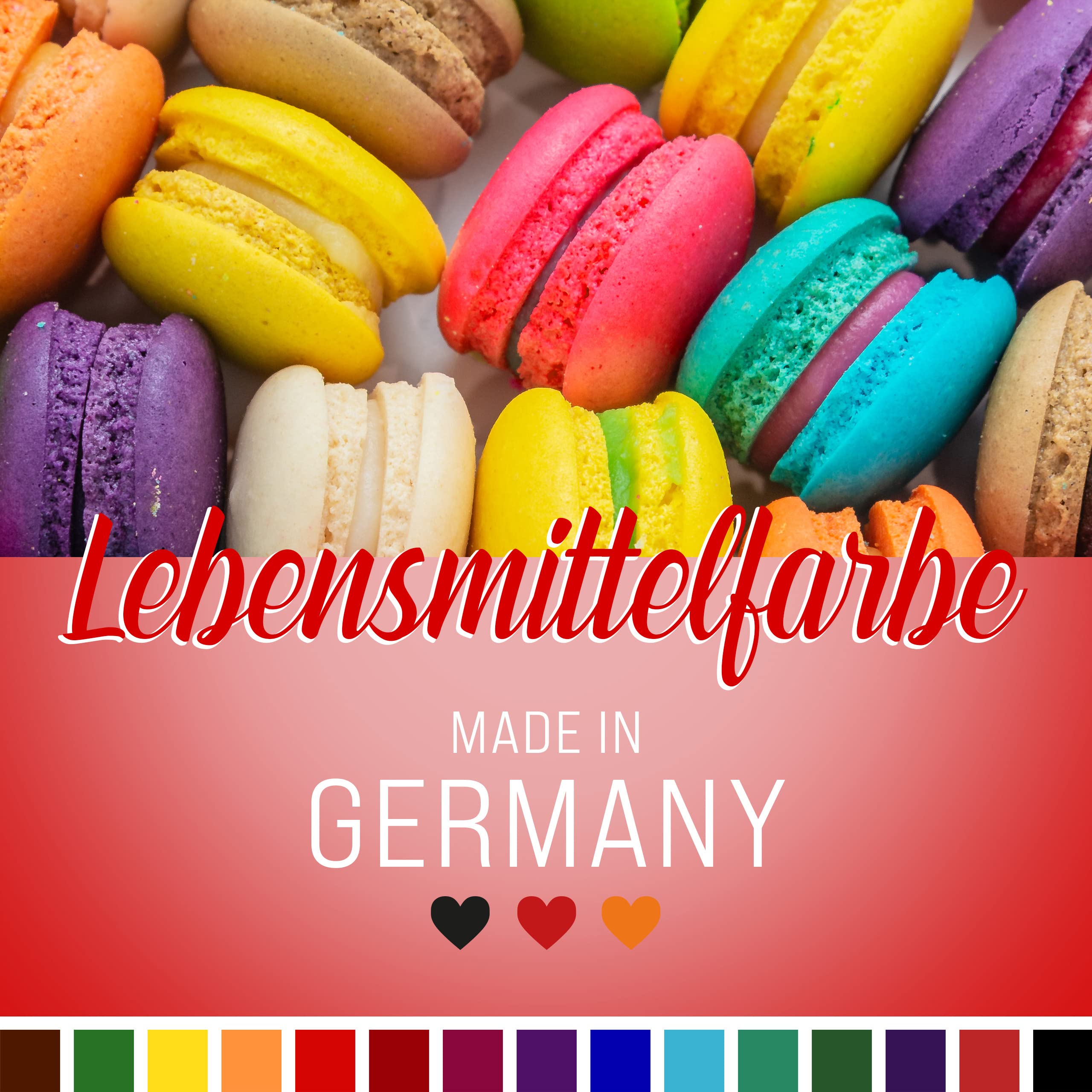 Belissia Lebensmittelfarbe Set – 8x10ml flüssig & hochkonzentriert – Lebensmittelechte Speisefarbe zum Backen, Kochen, Fondant & DIY - vegan, stark färbend, geschmacksneutral