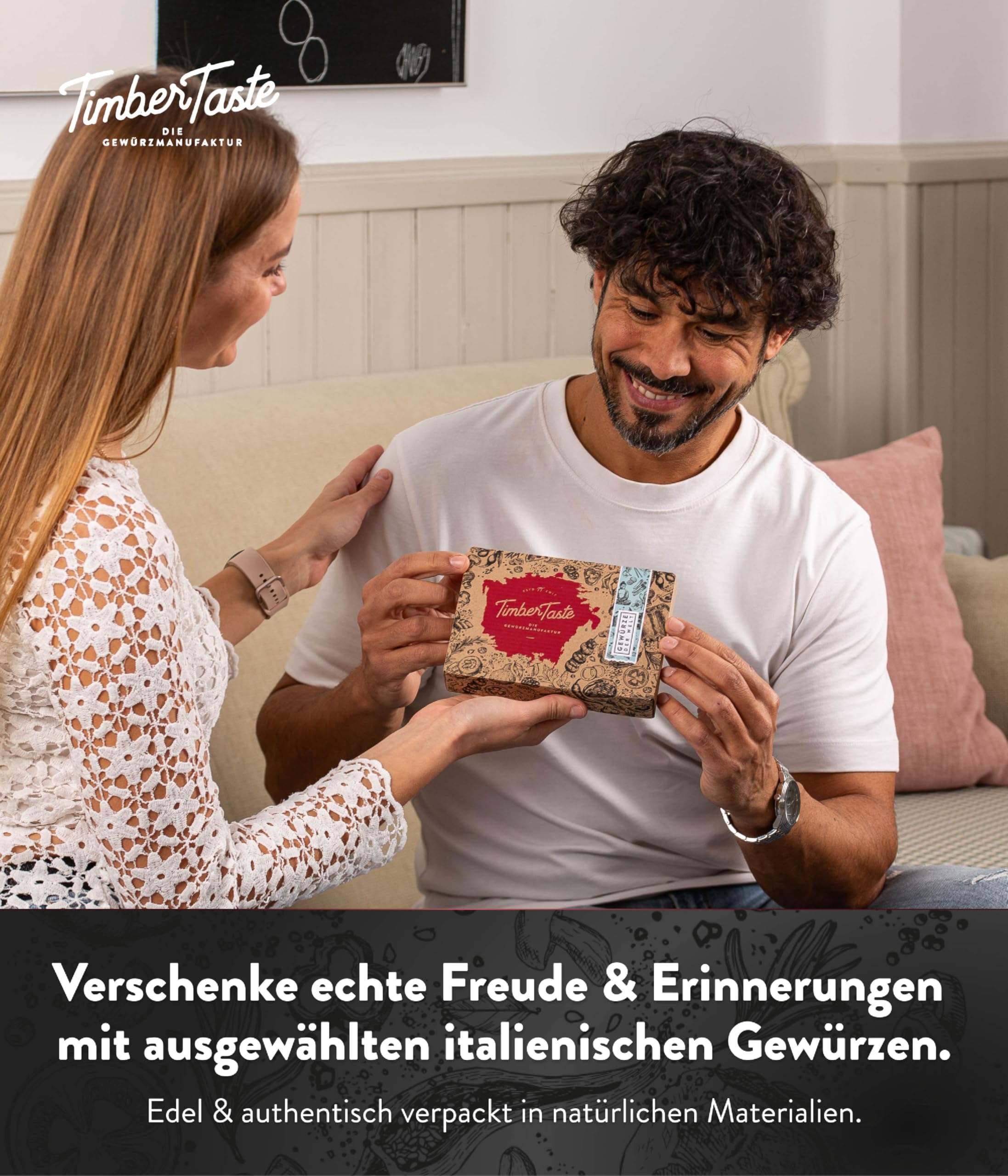 TIMBER TASTE® Grillgewürze Geschenkset - 5 premium BBQ Gewürze Rubs & Marinaden in edler Geschenkbox | Geschenke für Männer | Vatertag Geschenk | Gewürze Geschenkset ideal zum Grillen Geschenk Set