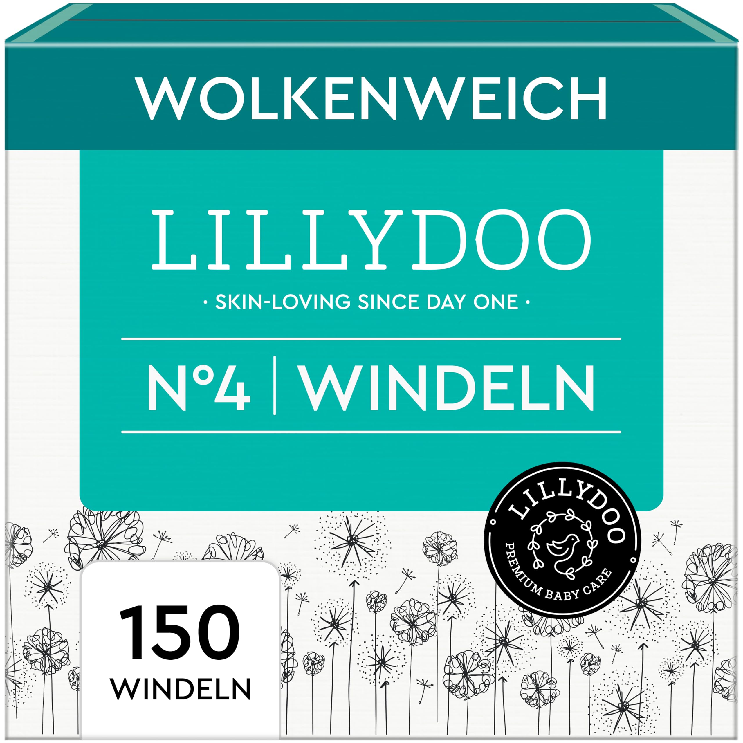 LILLYDOO hautfreundliche Baby Windeln - Größe 1 (2+ kg), 24 Stück, Sicherer Auslaufschutz, Weich, Ohne Parfüme & Lotionen für empfindliche Haut, Dermatologisch getestet