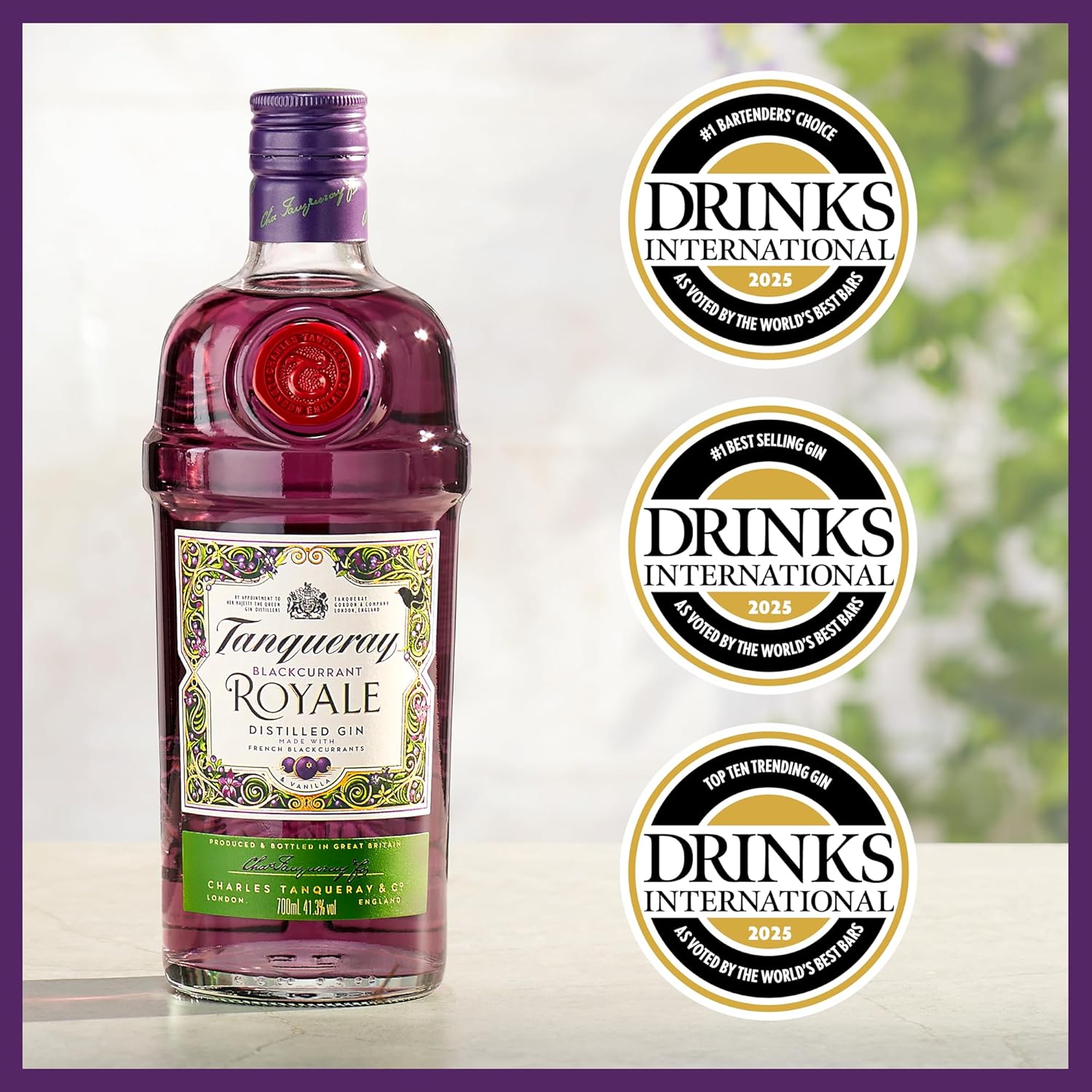 Tanqueray London Dry Gin | aromatischer Gin | 4-fach destilliert auf englischem Boden | 43,1% vol | 1000ml Einzelflasche