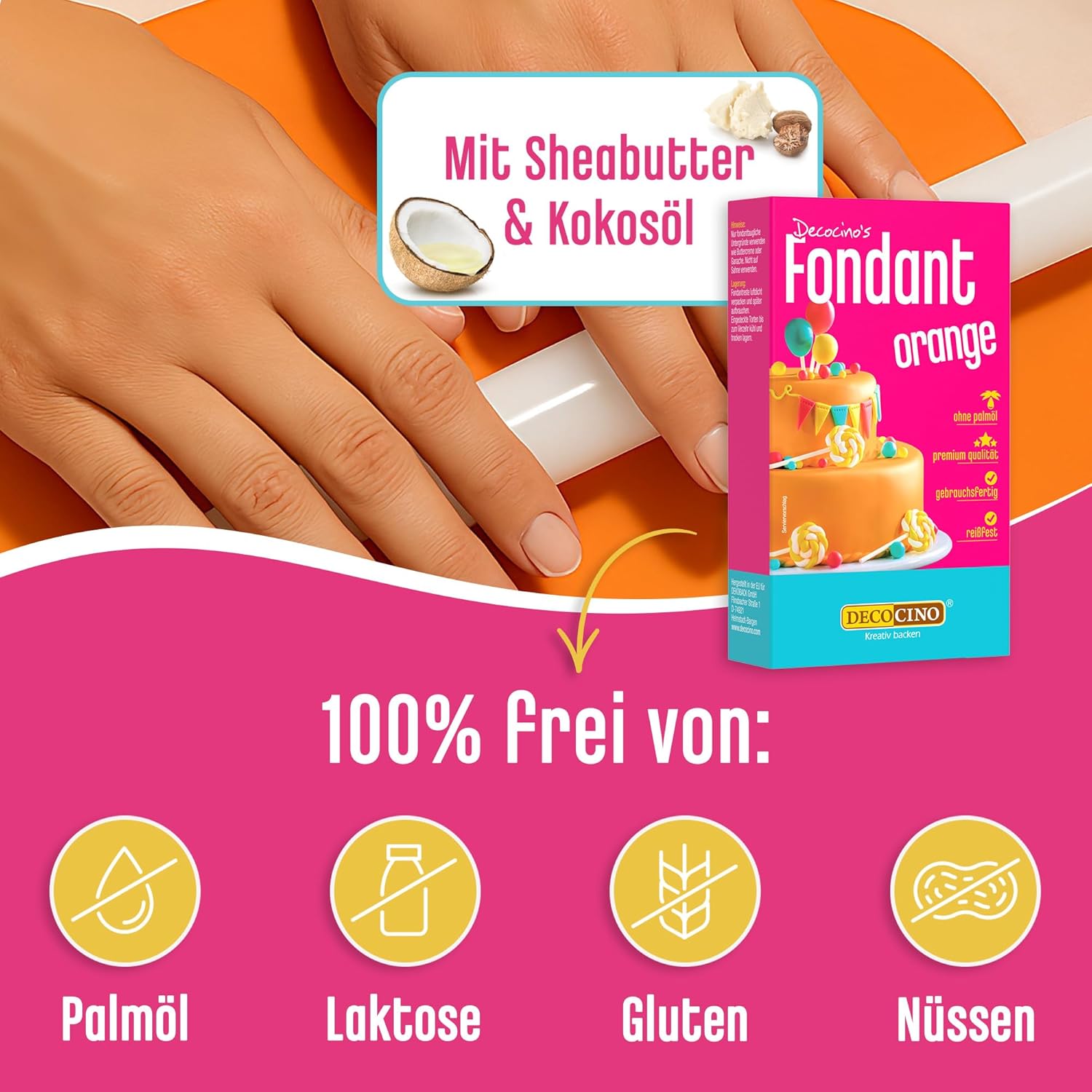 Decocino Fondant, Weiss, 250 g (1er Pack)