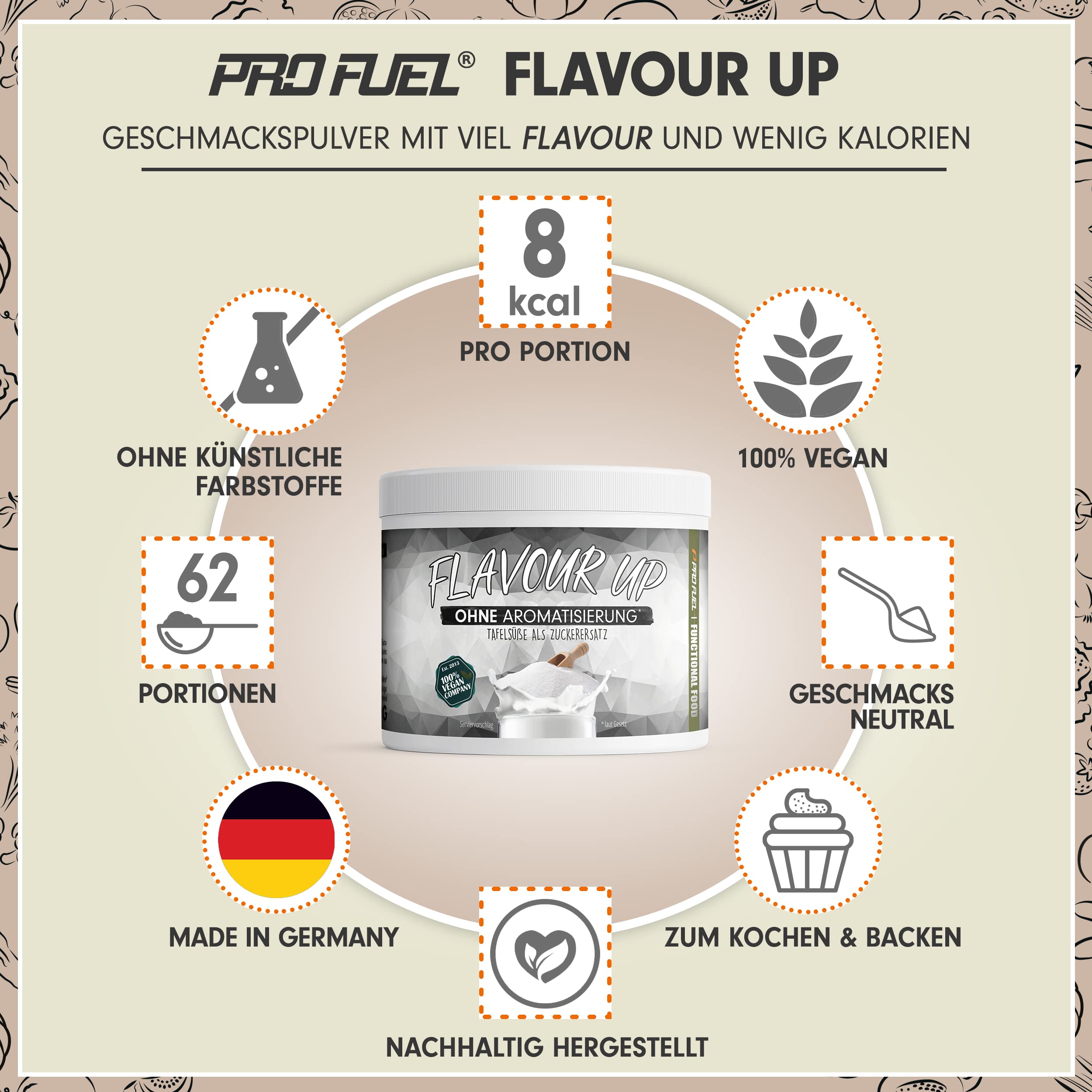 Geschmackspulver MIX PACK mit 8x30g Proben, 8 unglaublich leckere Flavours, nur 8-14 kcal pro Portion, Aroma & angenehme Süße, vielseitig einsetzbar für Lebensmittel & Getränke, FLAVOUR UP