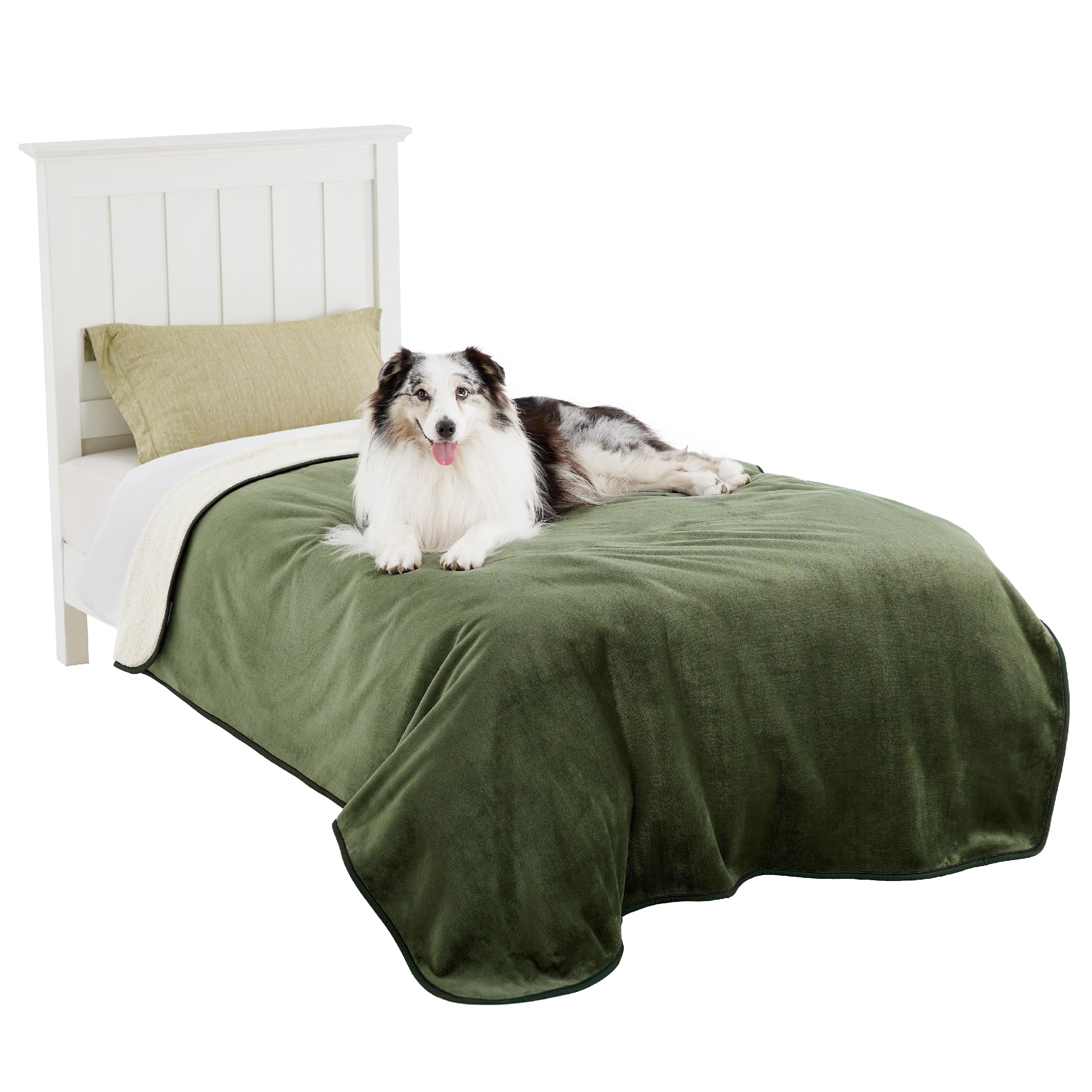 LE SURE wasserdichte Hundedecke mittelgroße Hunde - 100x80cm Hundedecke waschbar, Hundedecke Sofaschutz aus Sherpa Fleece, Katzendecke flauschig und weich, Grau