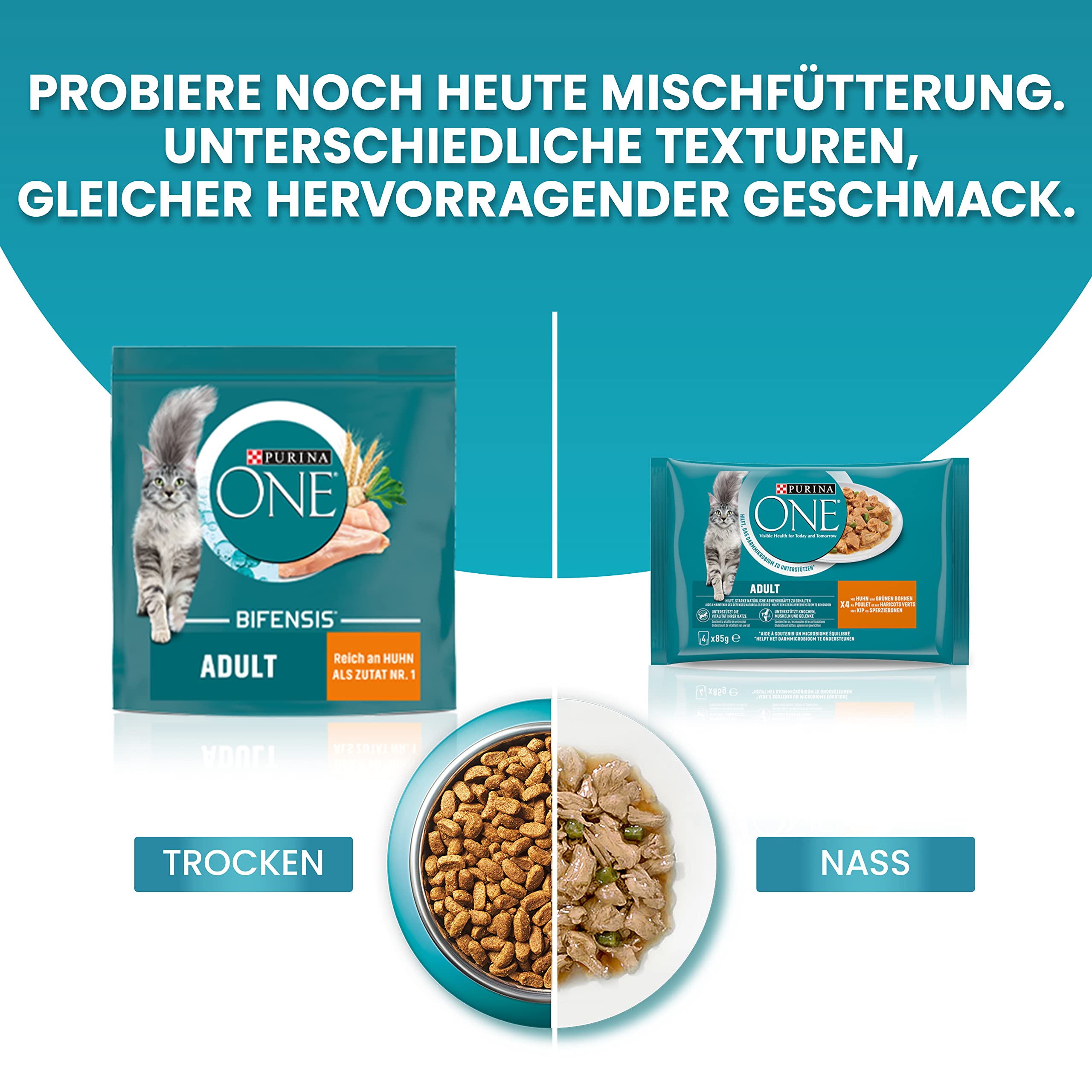 PURINA ONE BIFENSIS STERILCAT Katzenfutter trocken für sterilisierte Katzen, reich an Huhn, 1er Pack (1 x 5, 7kg)