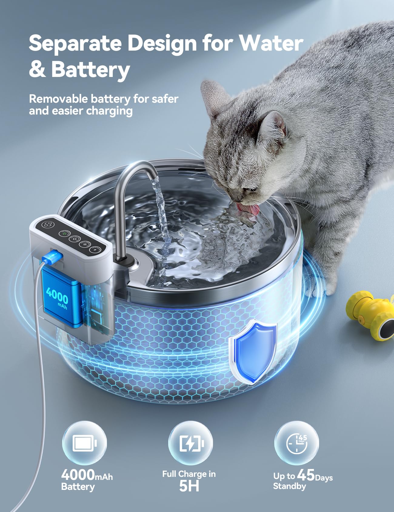FEELNEEDY 6pcs Ersatzfilter+6pcs Wasserpumpenschwamm für Katzenbrunnen, gesunde und hygienische Filter für Haustier Wasserspender FN-W08/W08L (Ersatzfilter-Aktivkohle)