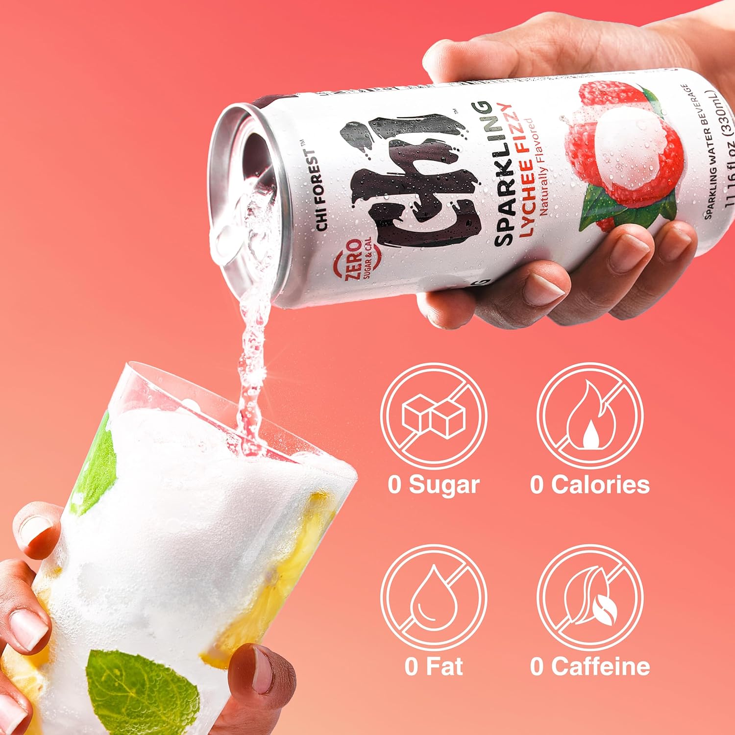 CHI FOREST Lychee Fizzy Sparkling Water (11.16 fl oz* 24)
