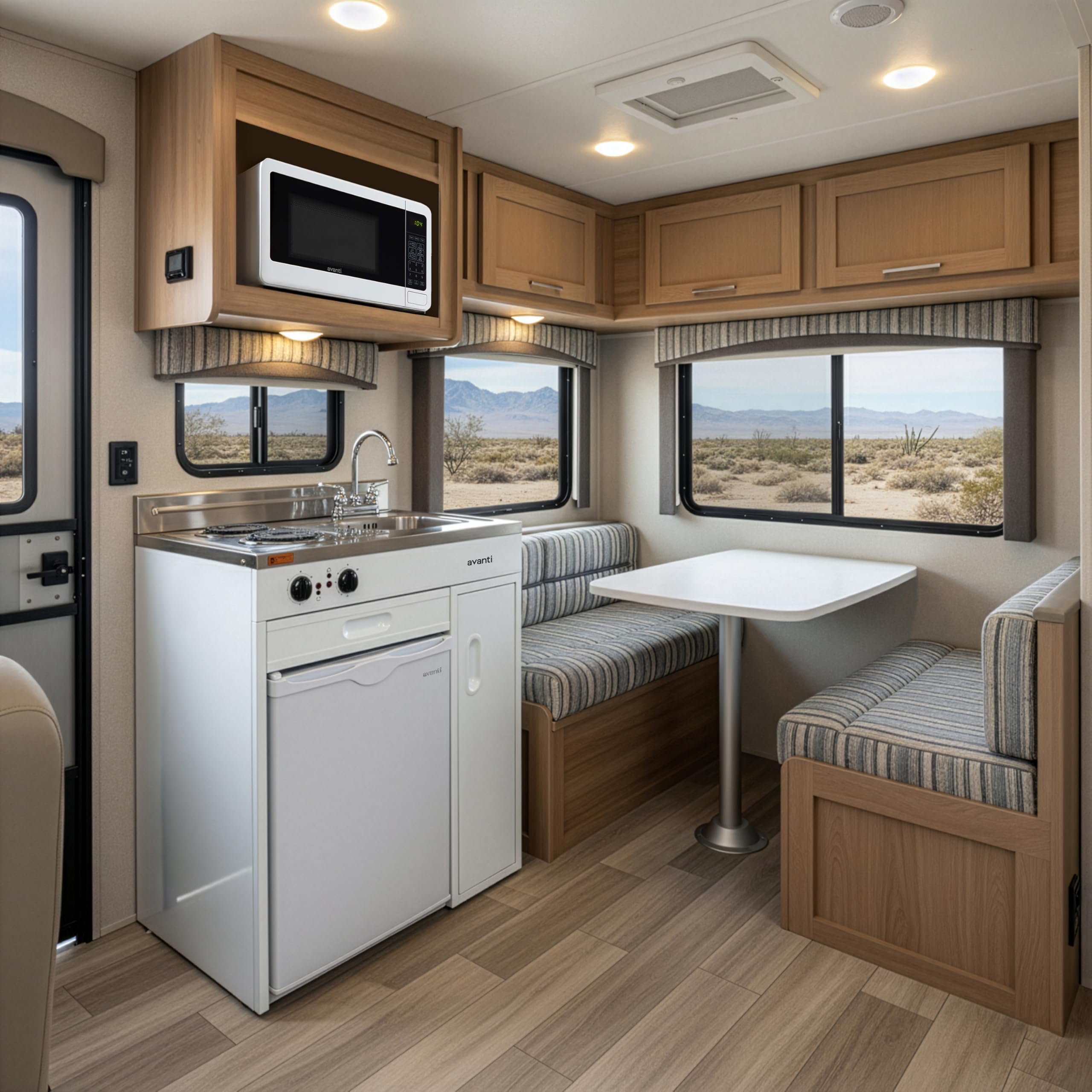 Avanti CK3616 36" Energy Star Rated Complete Compact Kitchen Stainless Steel Sink and White body