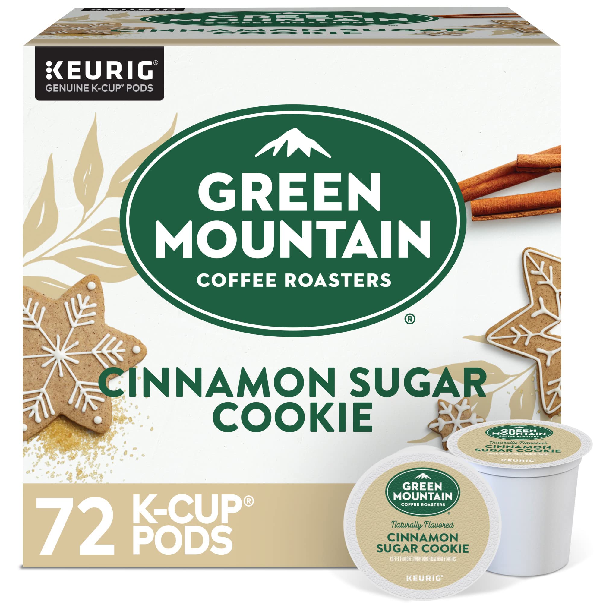 Green Mountain Coffee Roasters Caramel Vanilla Cream Keurig Single-Serve K-Cup pods, Light Roast Coffee, 72 Count