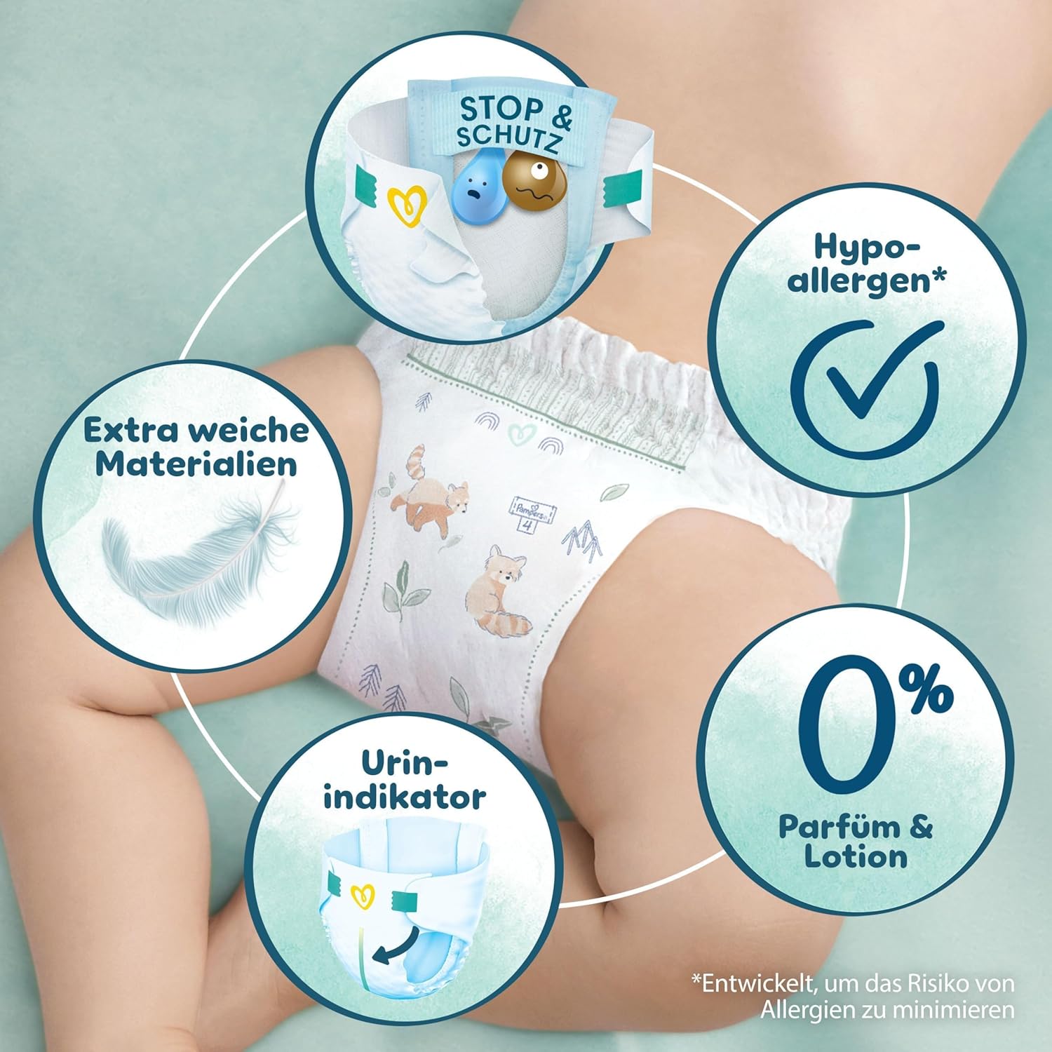 Pampers Harmonie Windeln Größe 5, 152 Windeln, 11kg-16kg, sanfter Hautschutz mit 100Prozent Pampers Schutz