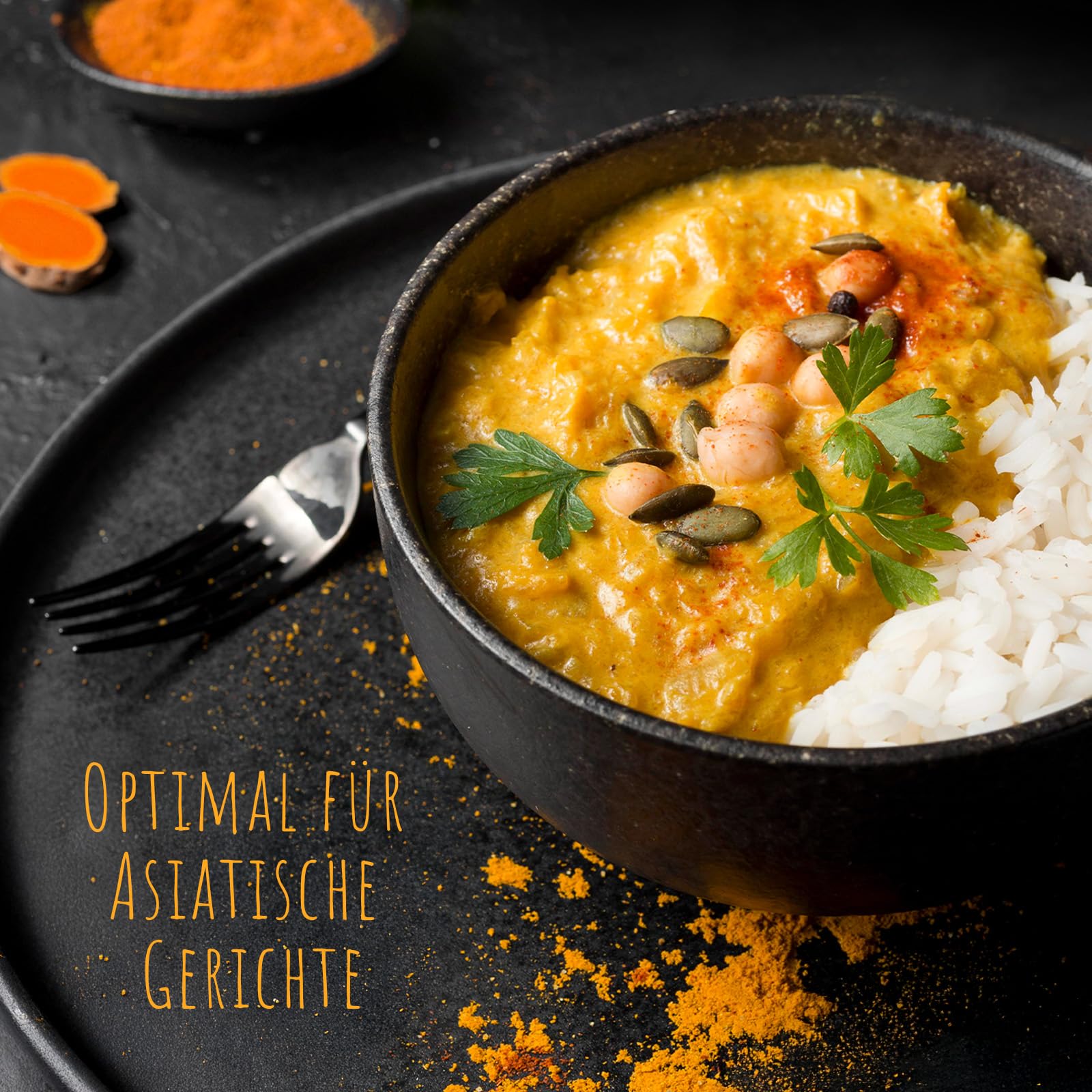 Bio Kurkuma Pulver I Kurkuma Pulver Bio I Kurkumapulver aus kontrolliert biologischem Anbau I Abgefüllt und kontrolliert bei uns in Deutschland 1kg Curcuma Pulver