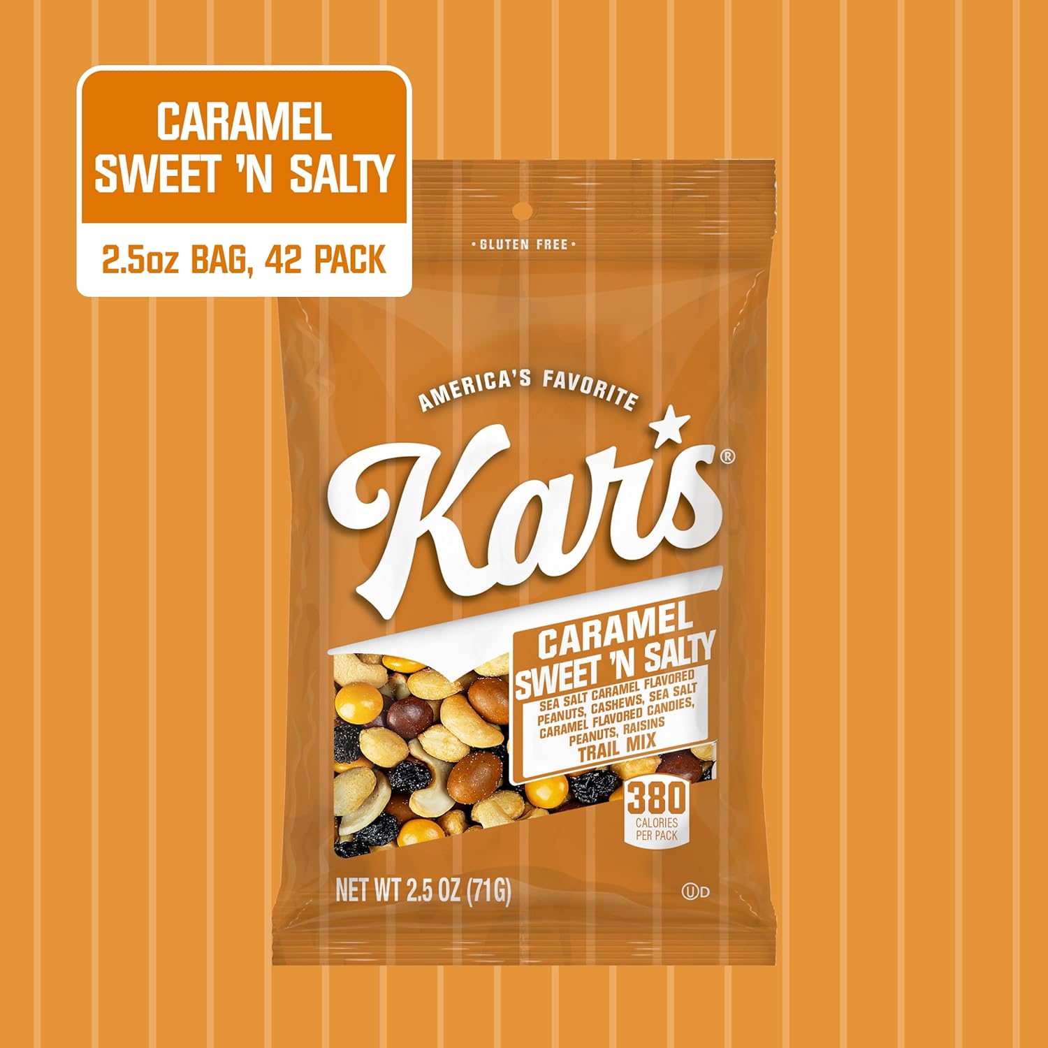 Kar's Nuts Sweet 'N Salty Trail Mix, 2 oz Pouch (Pack of 72), Gluten-Free Trail Mix Snack