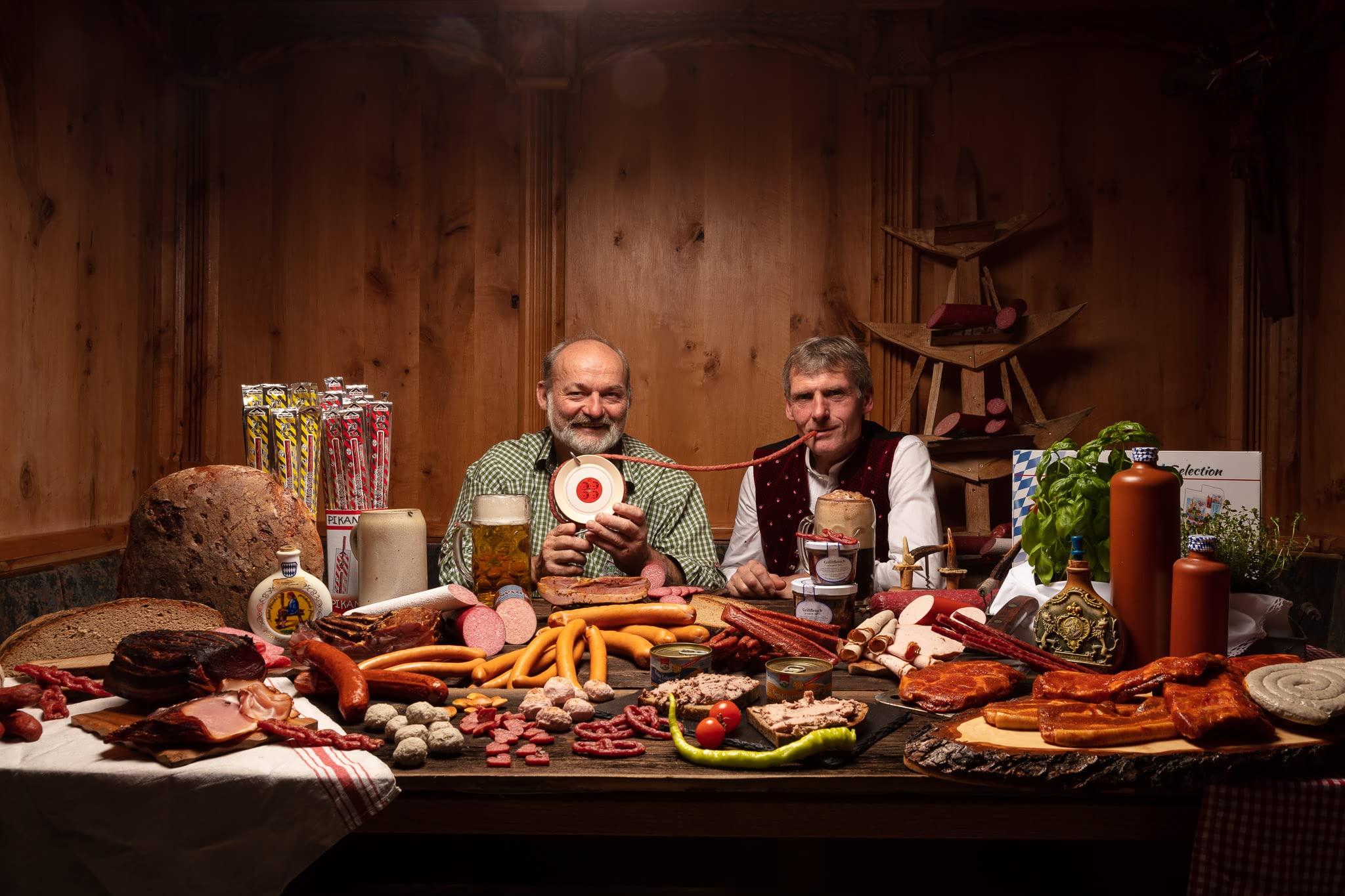WURSTBARON® Wurstfelge - Snack Wurst Mini-Kabeltrommel auf Felge - 3,5 Meter Wurst nach Krakauer Art - 240 g