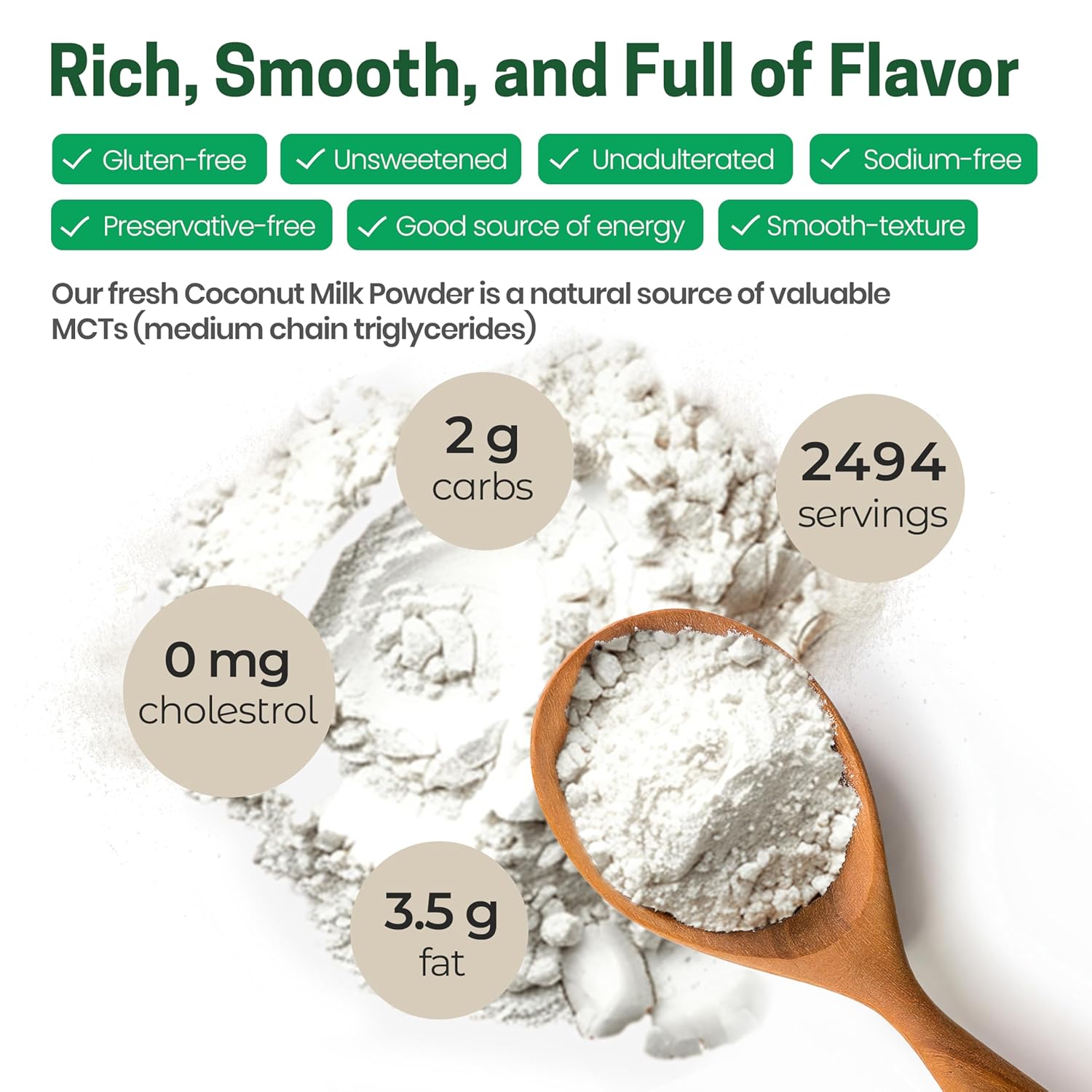 Z Natural Foods Premium Whole Milk Powder - Powdered Milk for Baking, Cooking, Drinks - Dry Milk Powder, Pasteurized, Non-GMO, Gluten-Free, Kosher-Certified, 5 lbs