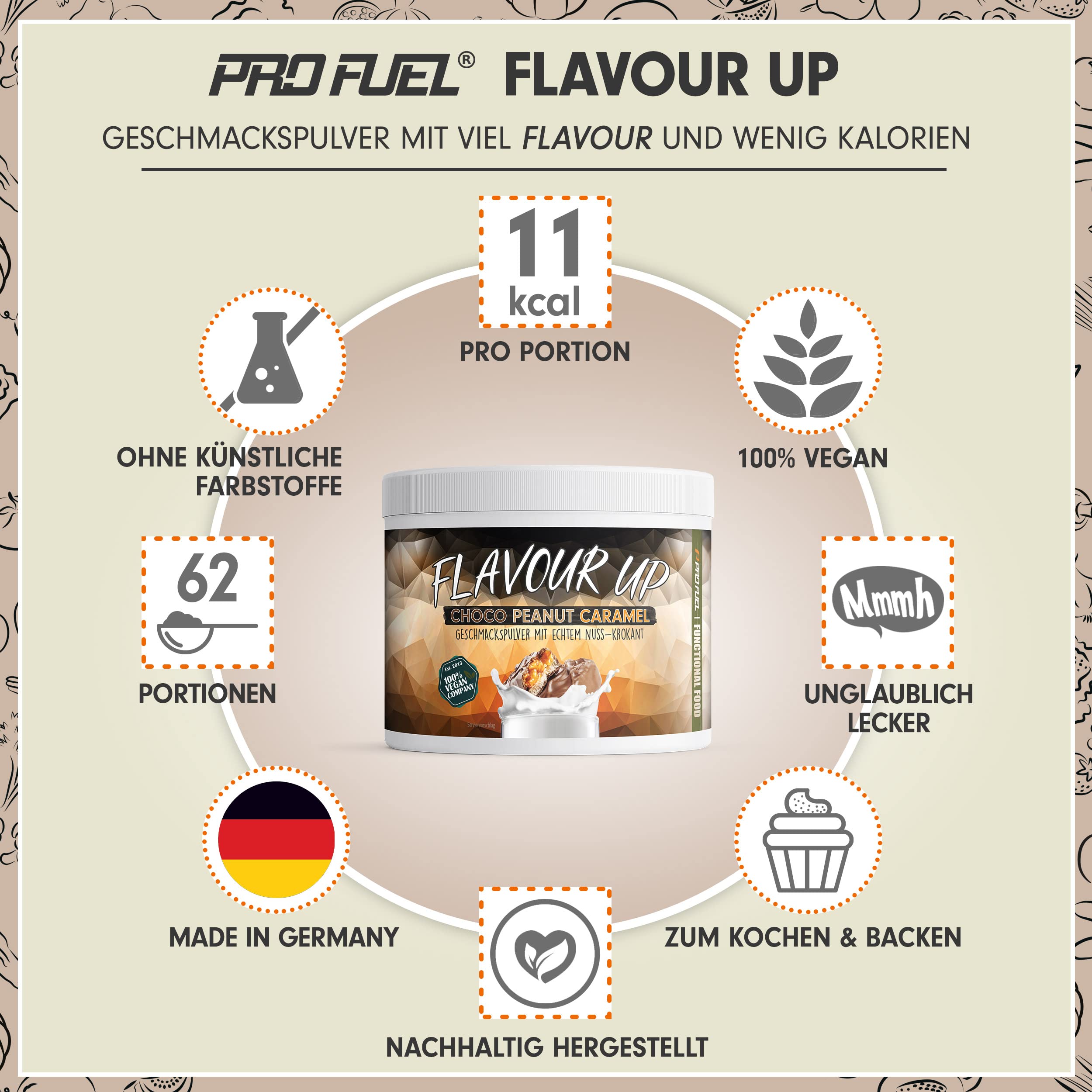 Geschmackspulver MIX PACK mit 8x30g Proben, 8 unglaublich leckere Flavours, nur 8-14 kcal pro Portion, Aroma & angenehme Süße, vielseitig einsetzbar für Lebensmittel & Getränke, FLAVOUR UP