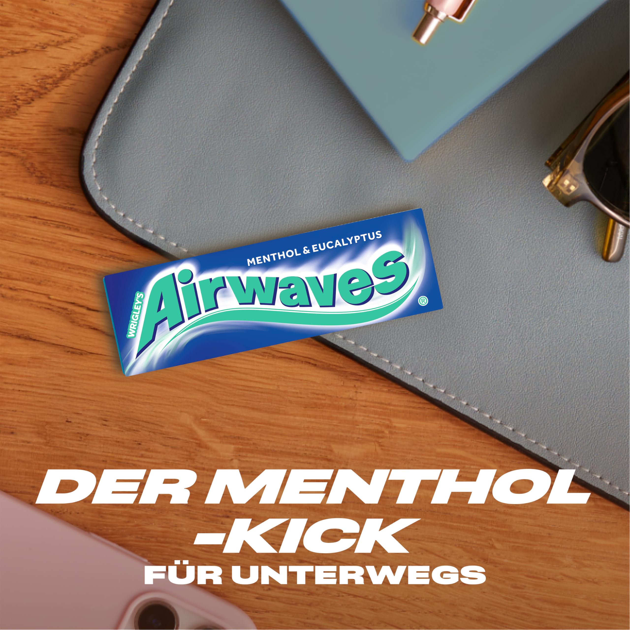 Airwaves Kaugummi Zuckerfrei, Strong, 30 x 10 Dragees, Großpackung Chewing Gum, Mit Natürlichem Menthol, Kaugummi ohne Zucker mit Minz Frische (300 Dragees)