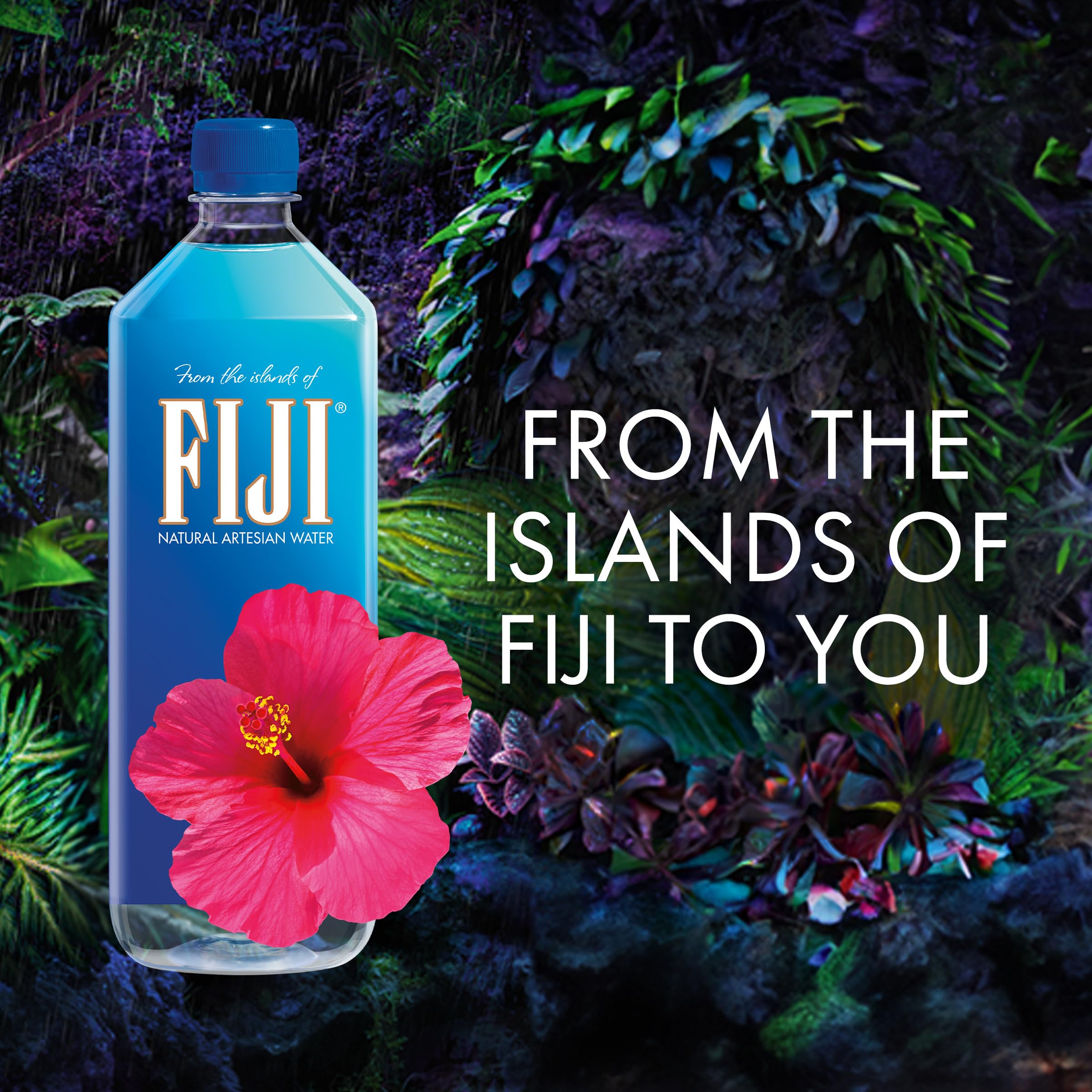 FIJI Water 1000 ml / 1 l, natürliches Quellwasser, 12er Pack (Einweg, 12 x 1000 ml)