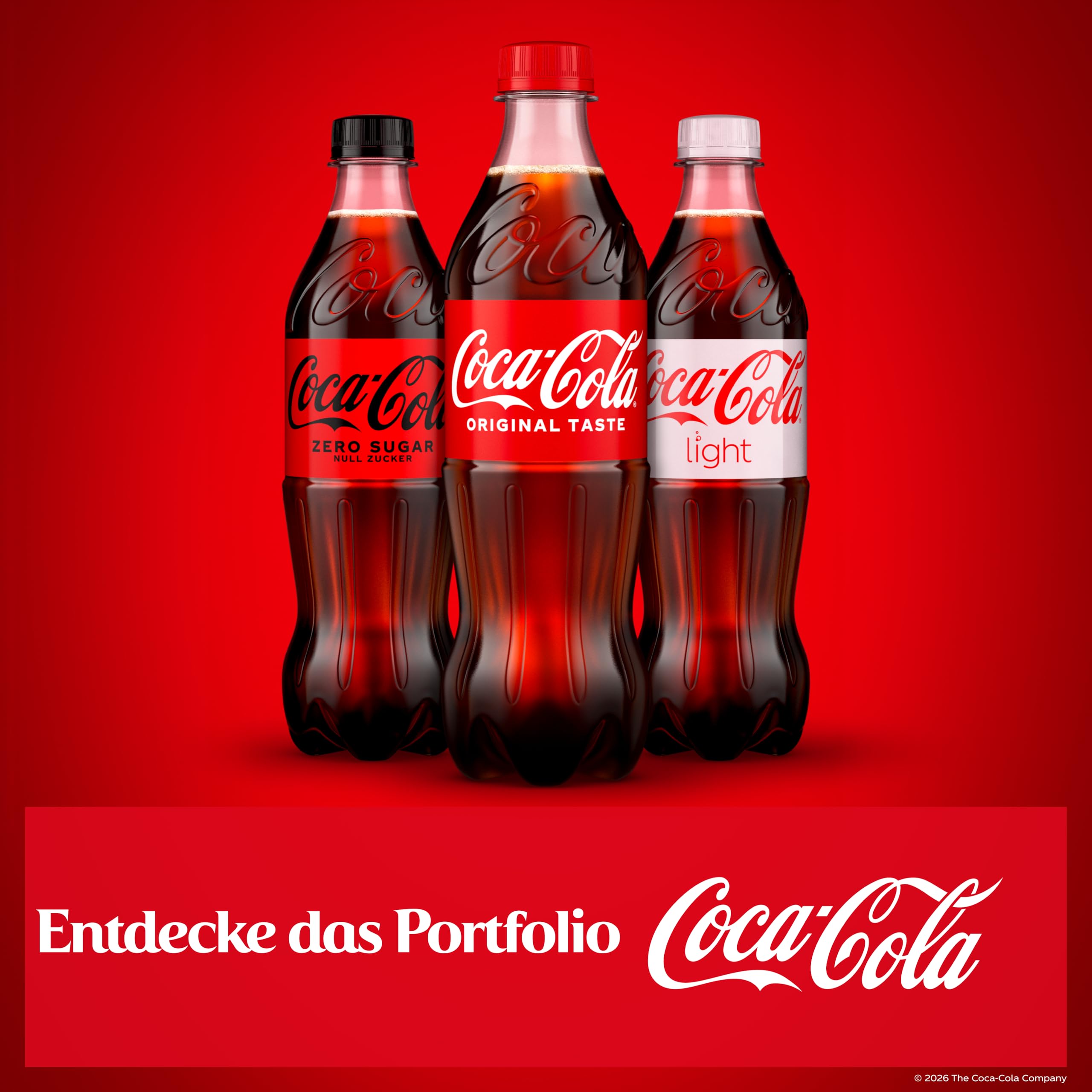 Coca-Cola Classic - pure Erfrischung mit unverwechselbarem Coke-Geschmack in stylischem Kultdesign - Einweg Flasche (12 x 500 ml)