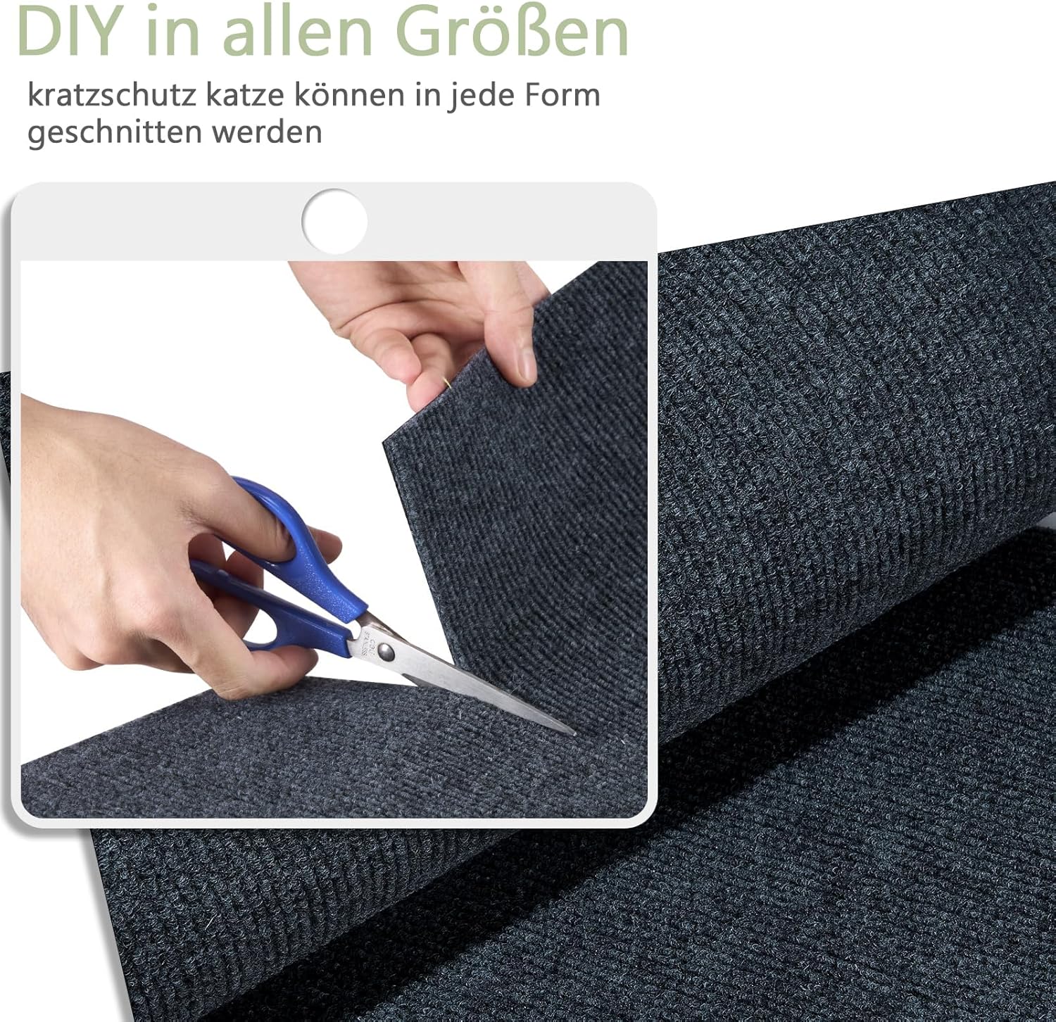 Selbstklebende Kratzschutzmatte für Sofa & Wand, 40x200 cm kratzschutz Sofa Katze - Trimmbarer Schutz gegen Katzenkratzer Couch Schutz von DIY Krallen Katzenteppich