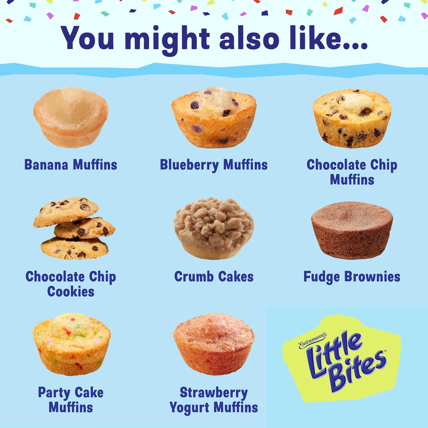 (Club Pack) Little Bites Chocolate Chip Muffins, 40 individual packs, (1.65 oz each), Mini Muffins, 66 oz Box