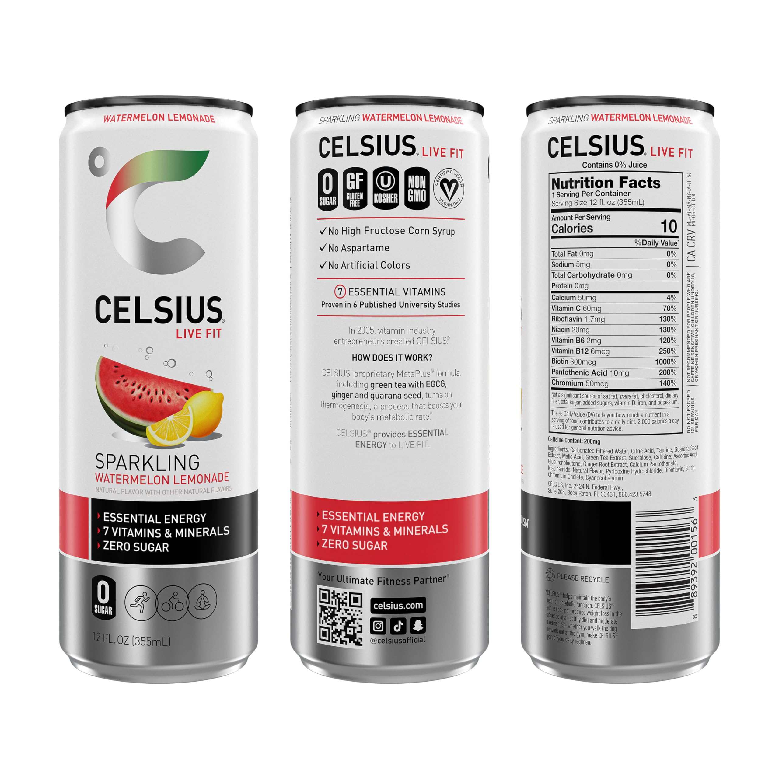 CELSIUS Sparkling Kiwi Guava, Functional Essential Energy Drink 12 Fl Oz (Pack of 12)