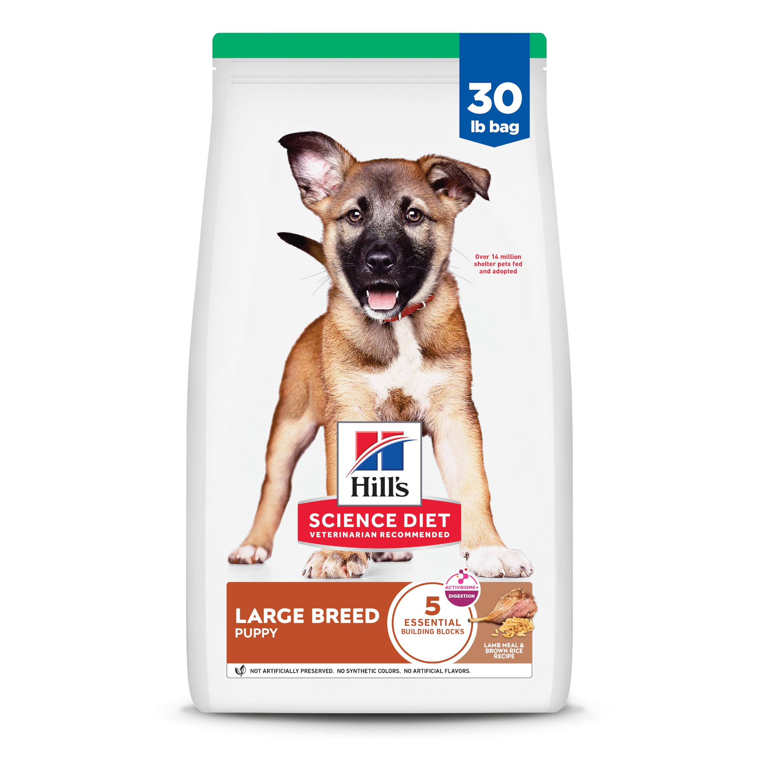 Hill's Science Diet Large Breed Puppy Food, DHA to Support Healthy Development, Chicken & Brown Rice Dry Dog Food, 15.5 lb. Bag